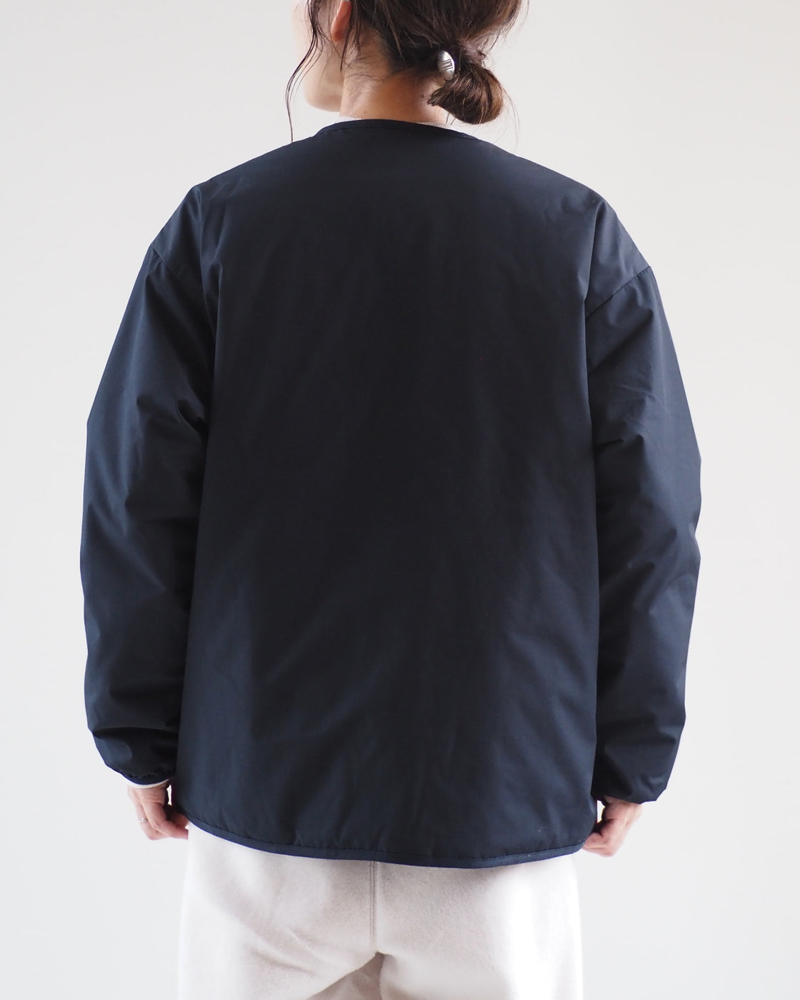 Reversible Down Cardigan, Navy