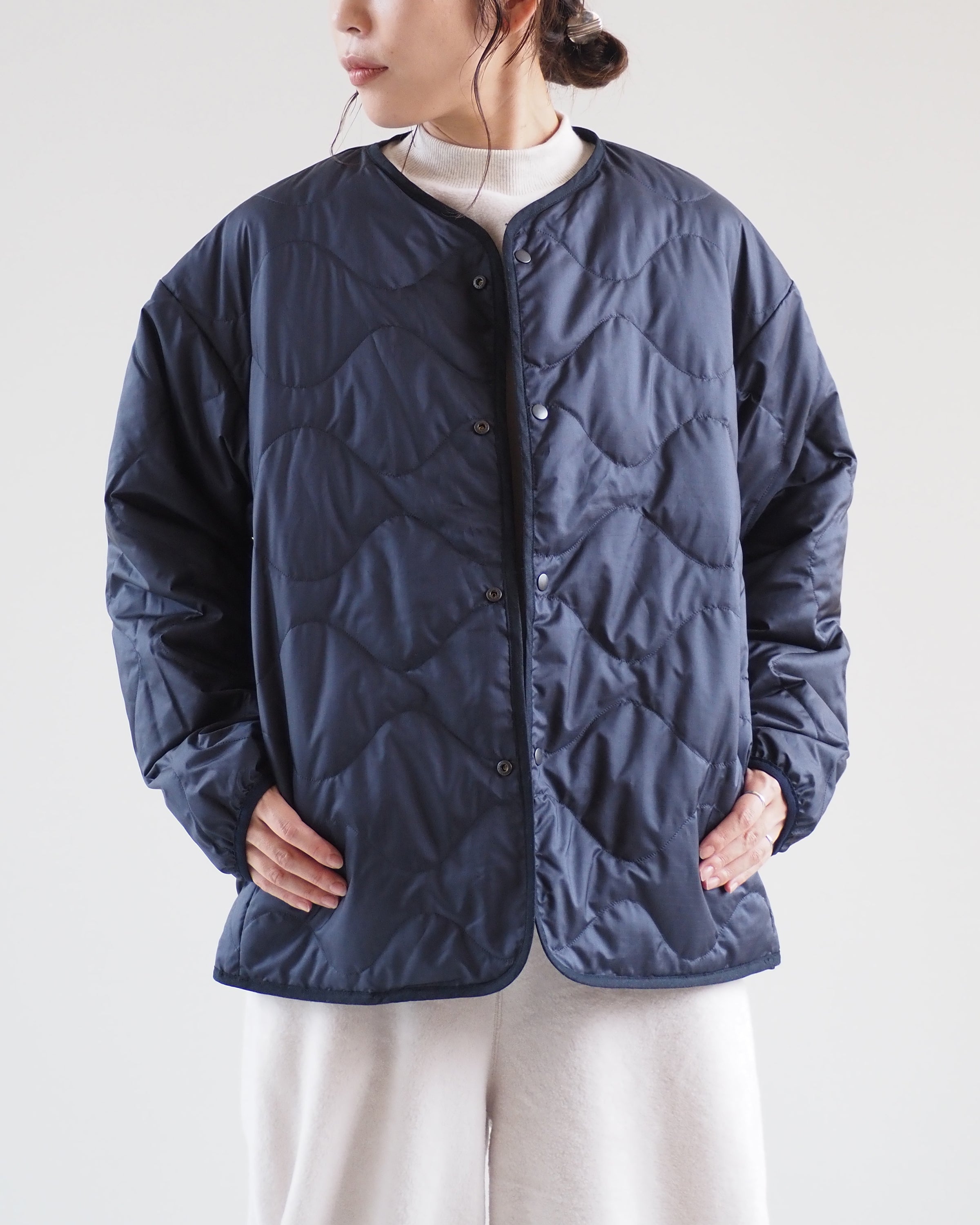 Reversible Down Cardigan, Navy