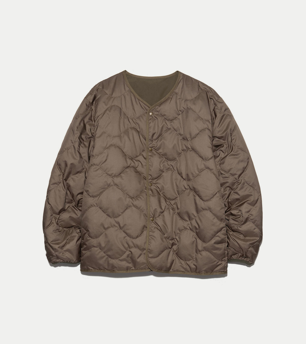 nanamica Reversible Down Cardigan, Khaki Beige