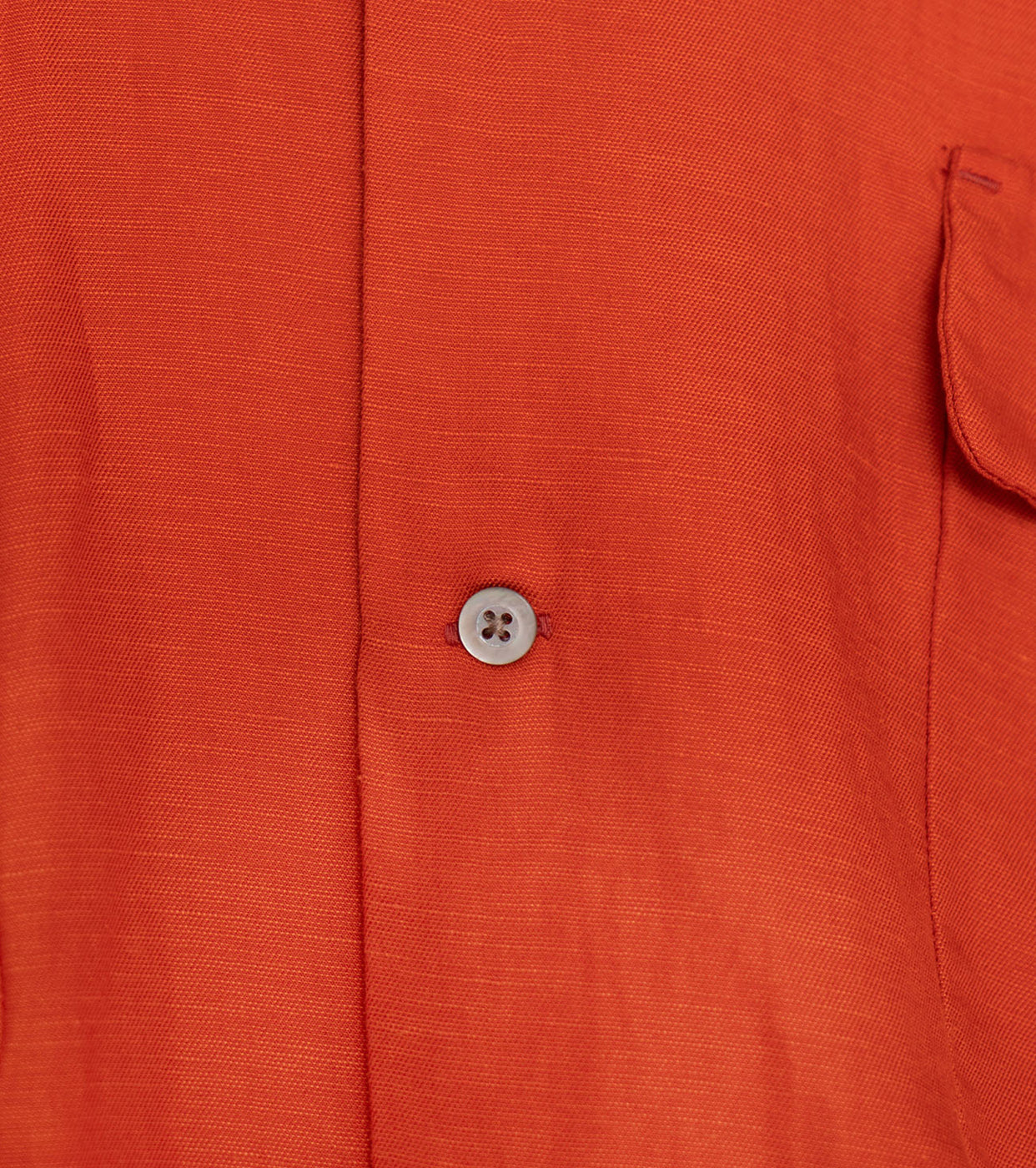 nanamica Open Collar Cupra Hemp Shirt , Sunset