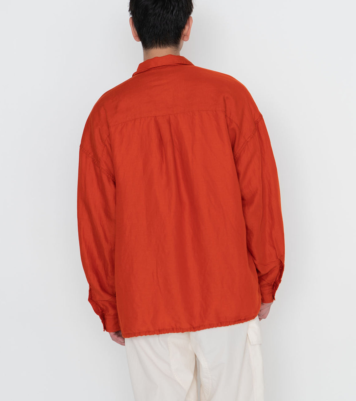 nanamica Open Collar Cupra Hemp Shirt , Sunset