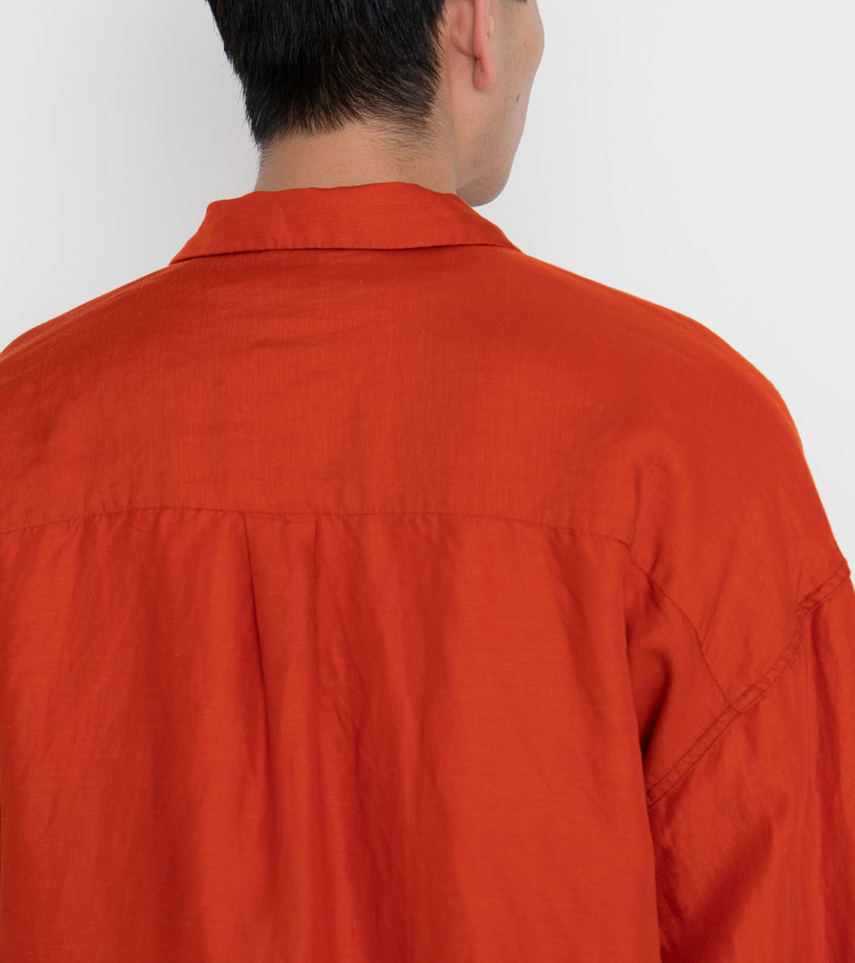 nanamica Open Collar Cupra Hemp Shirt , Sunset