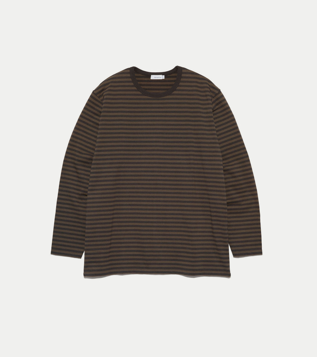COOLMAX St. Jersey L/S Tee,Brown x Charcoal