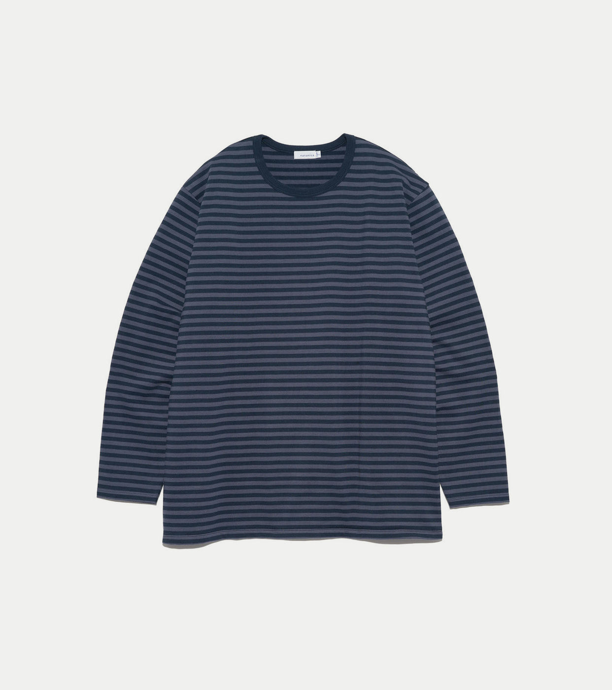 COOLMAX St. Jersey L/S Tee,Navy x Charcoal