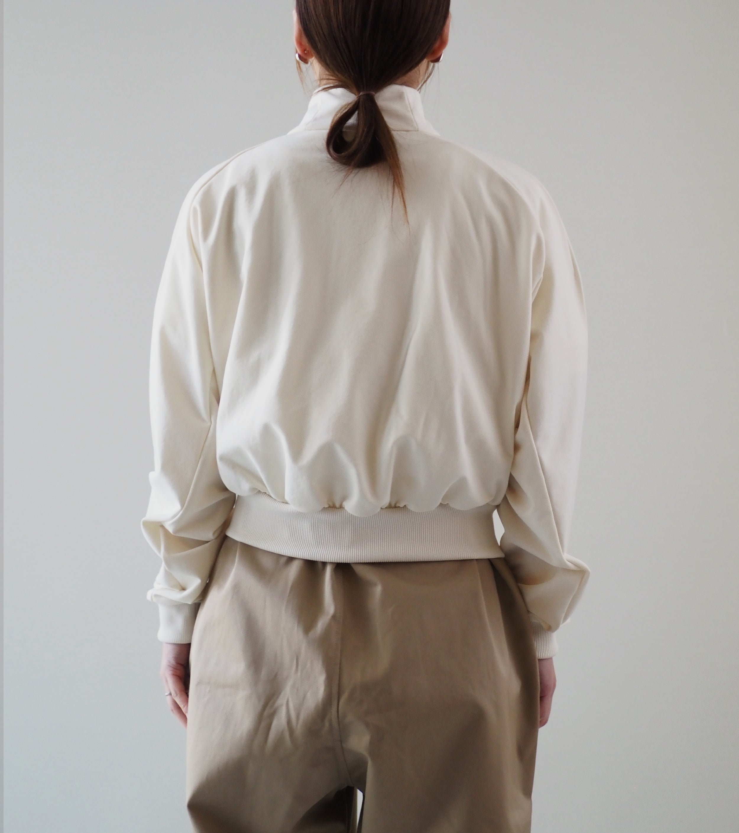 ALWEL CROPPED TRACK JACKET,Cloud Cream