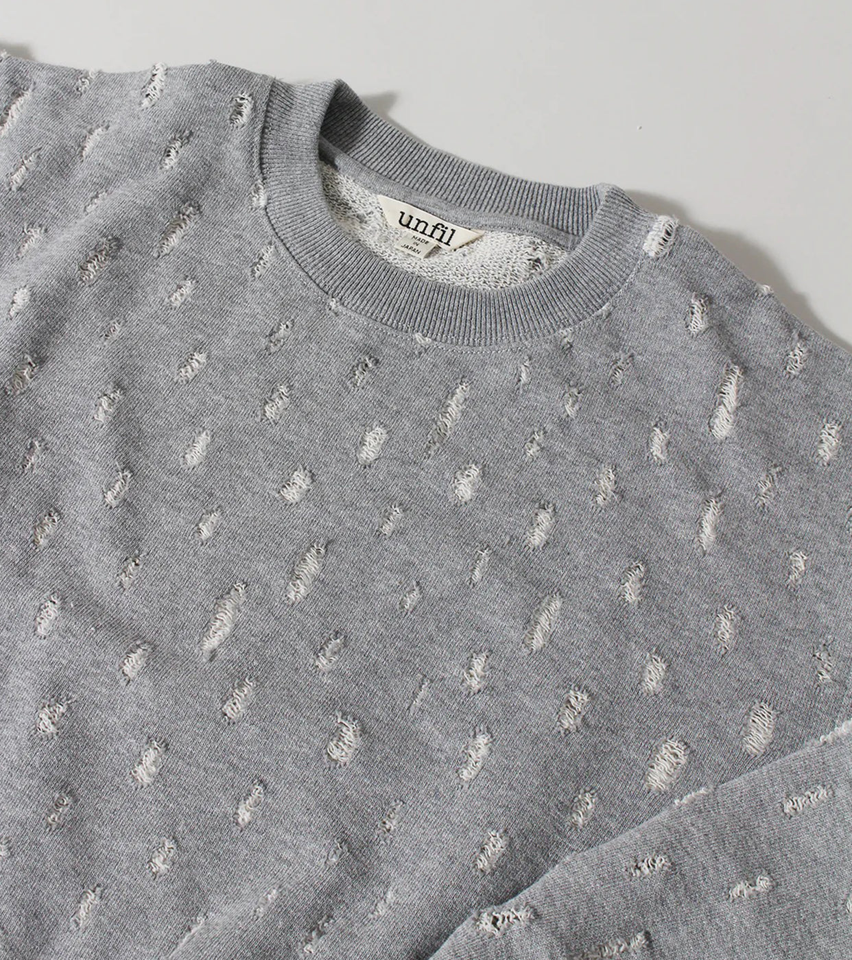 Unfil ripped-mesh cotton terry sweatshirt ,Heather Grey