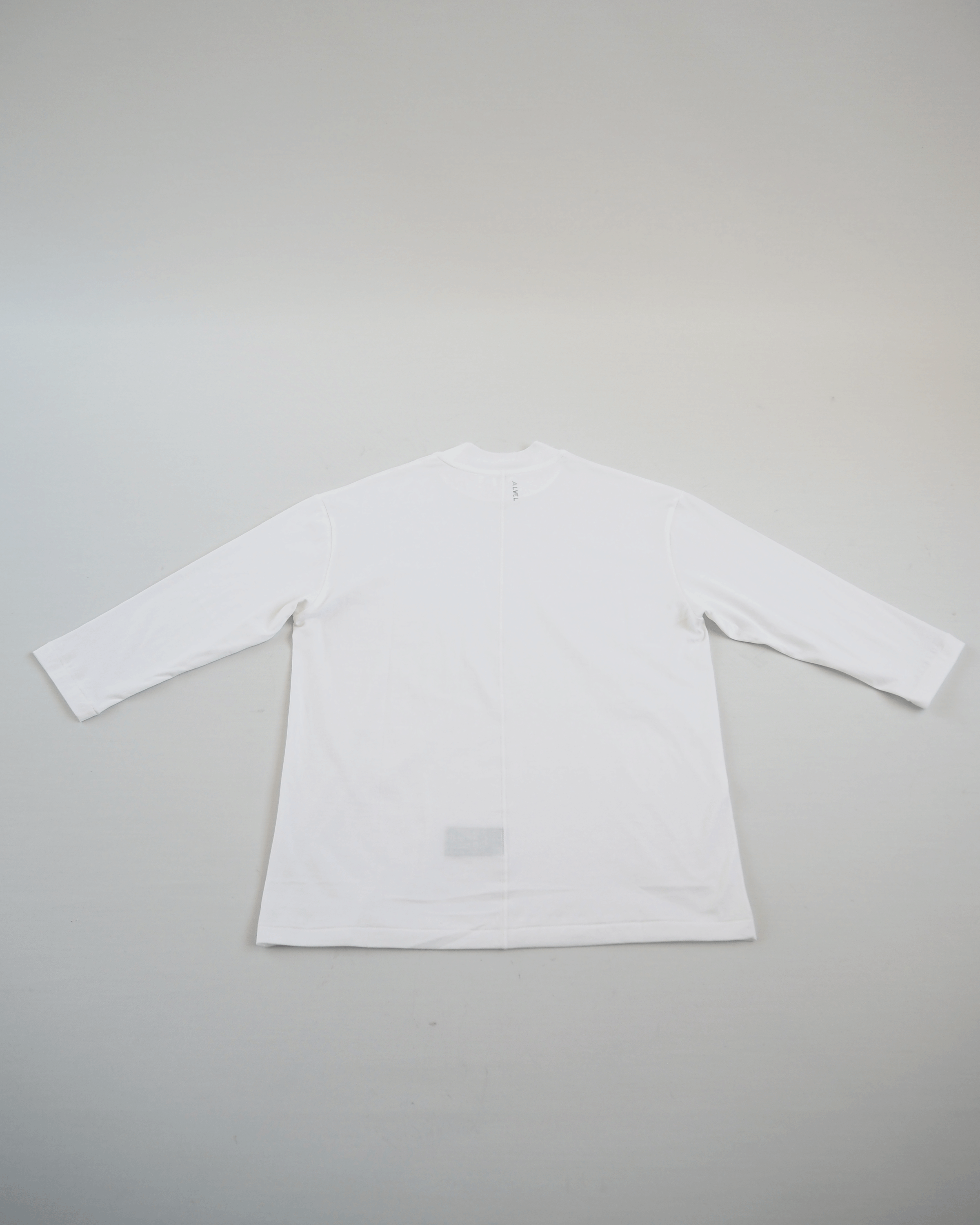 Mock Neck 3/4 Sleeve Tee,White