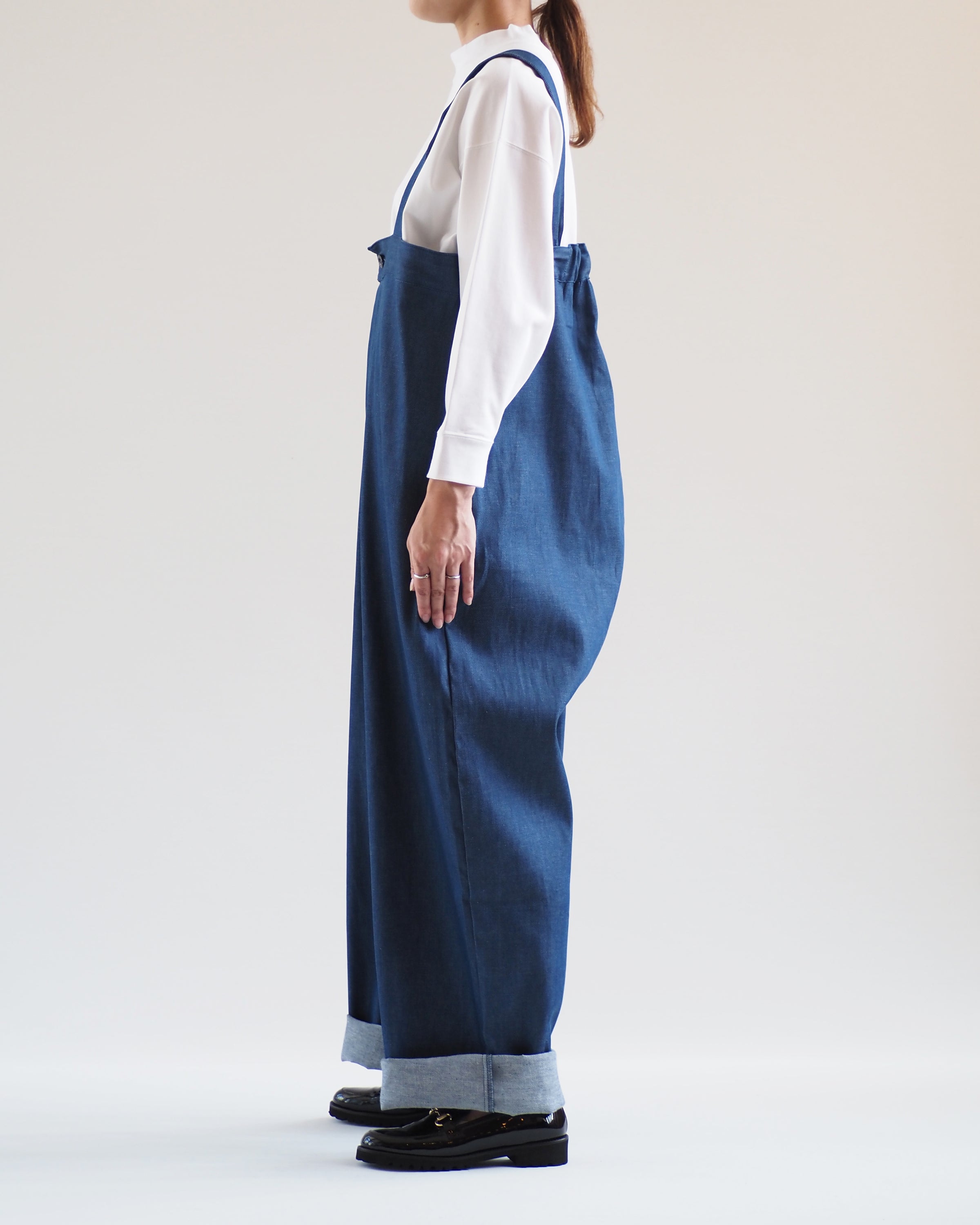 High Rise Brace Trousers,Fade