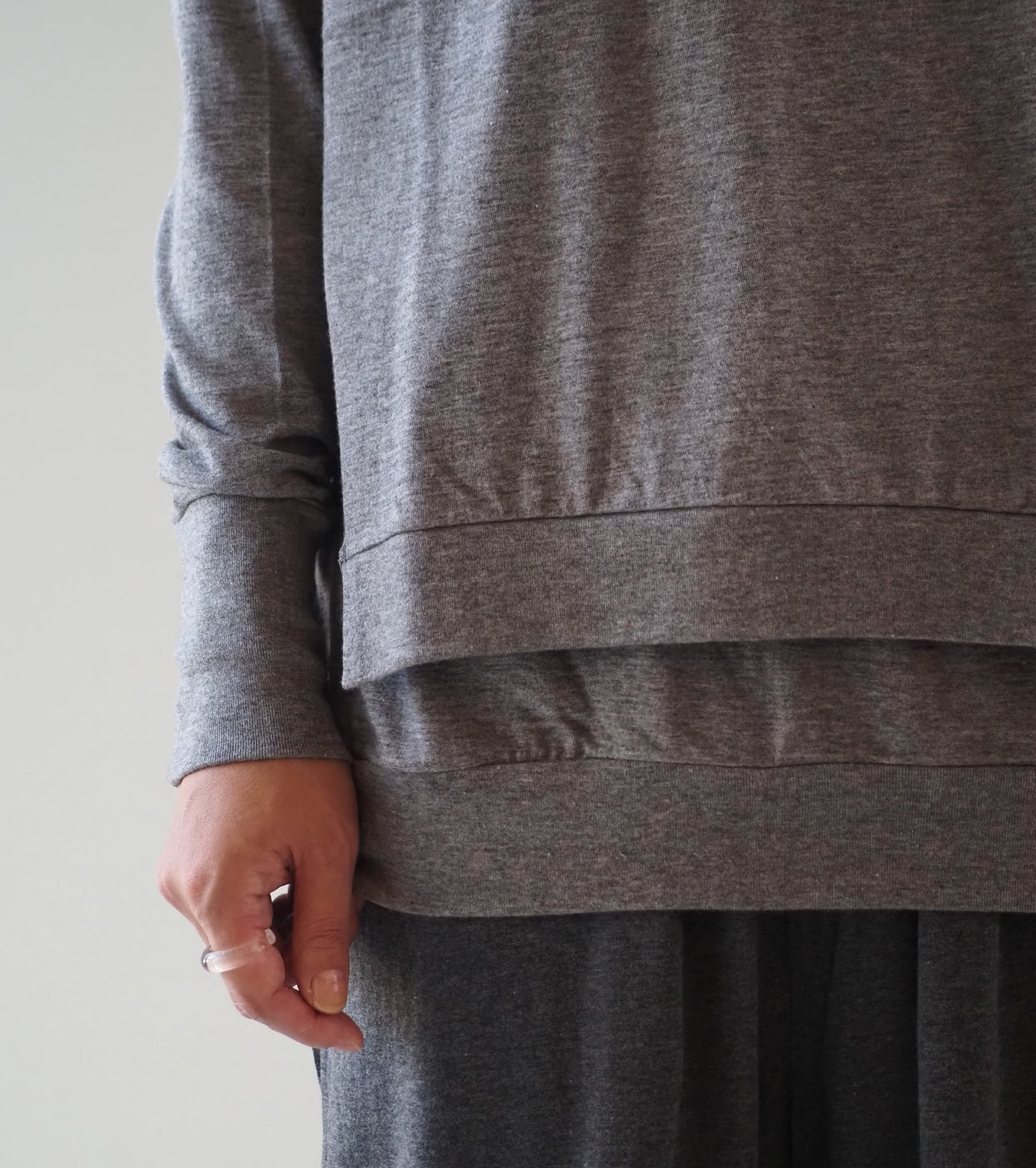 ALWEL DOUBLE FRONT TOPS, Top Gray