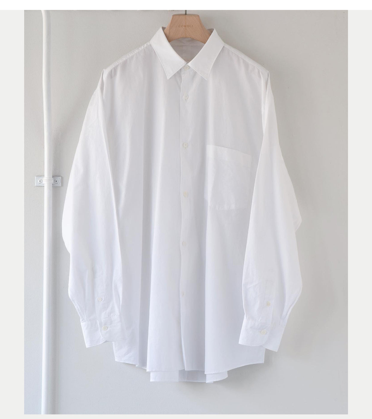 COMOLI コモリシャツ,White