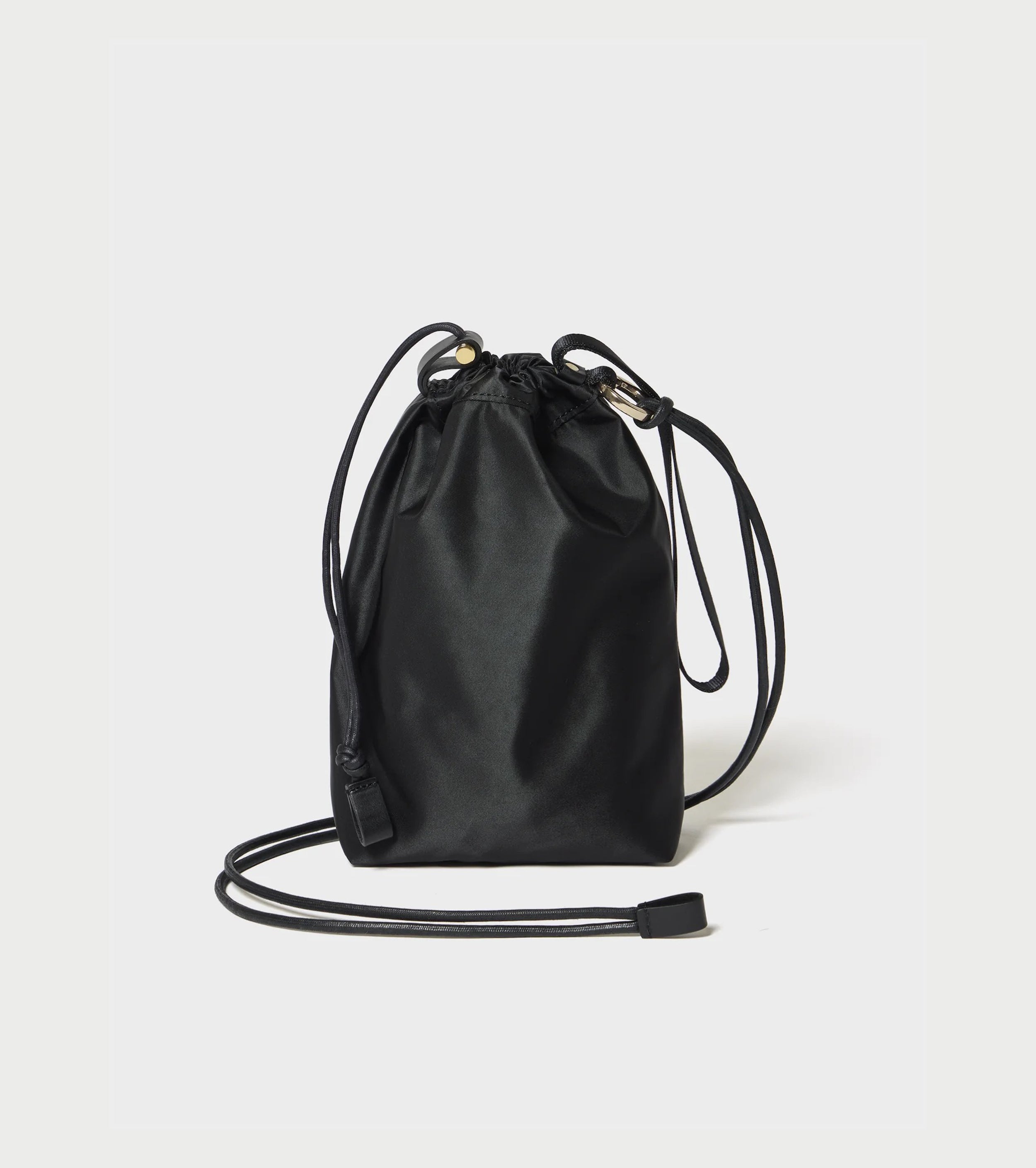 ブラックドローストリングバッグとポーチ DRAWSTRING POUCH + / ドローストリングポーチ プラス | Drifter