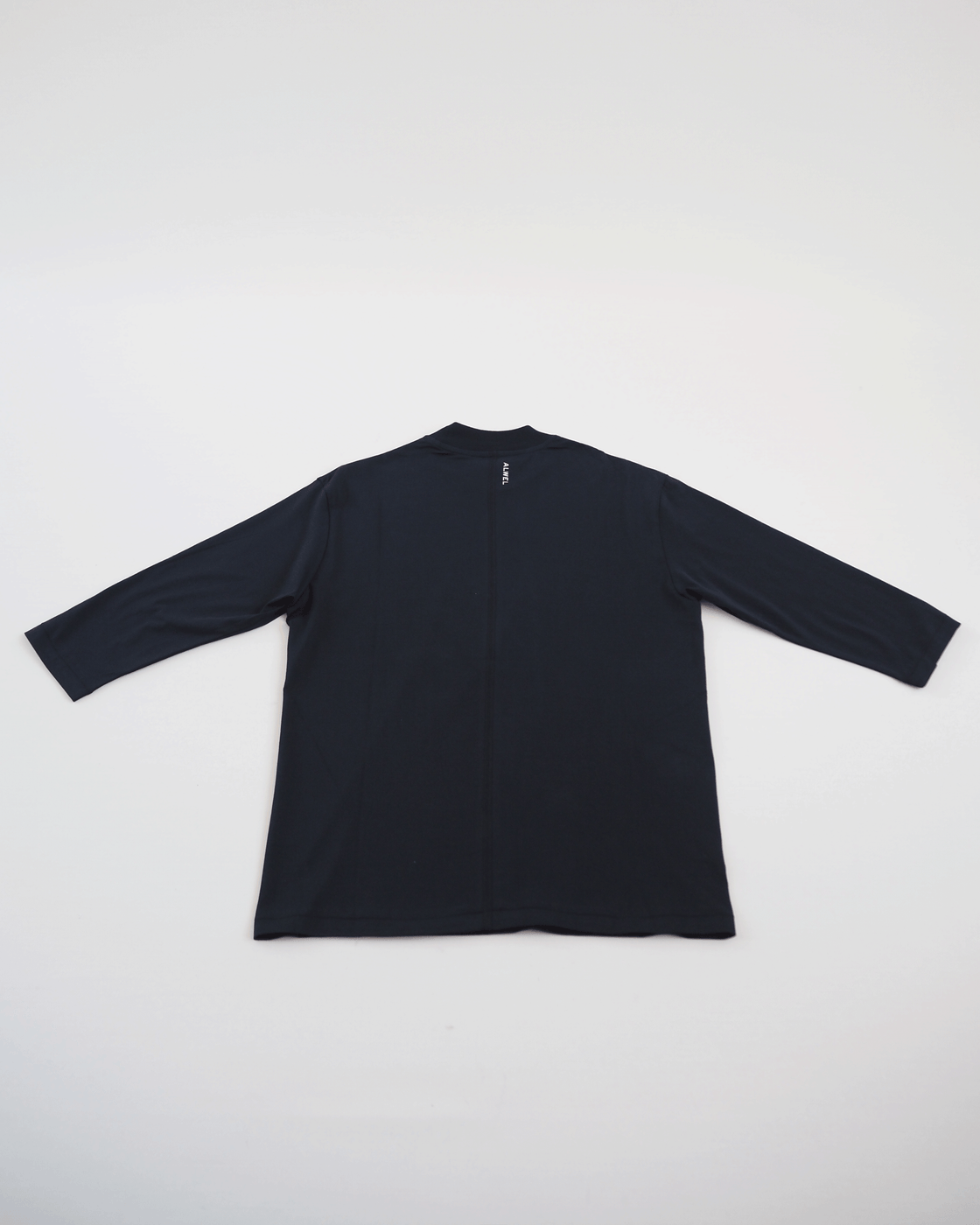 Mock Neck 3/4 Sleeve Tee,Black