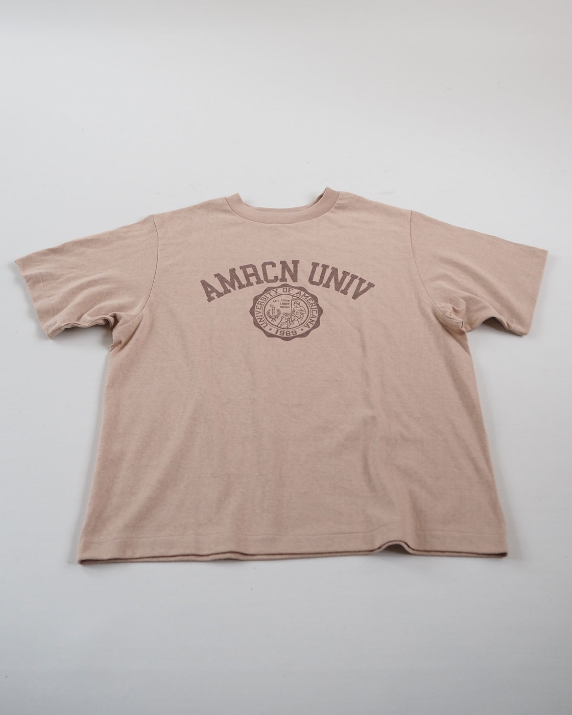 Souvenir Print Seamless Tee Shirt, Lt Coffee