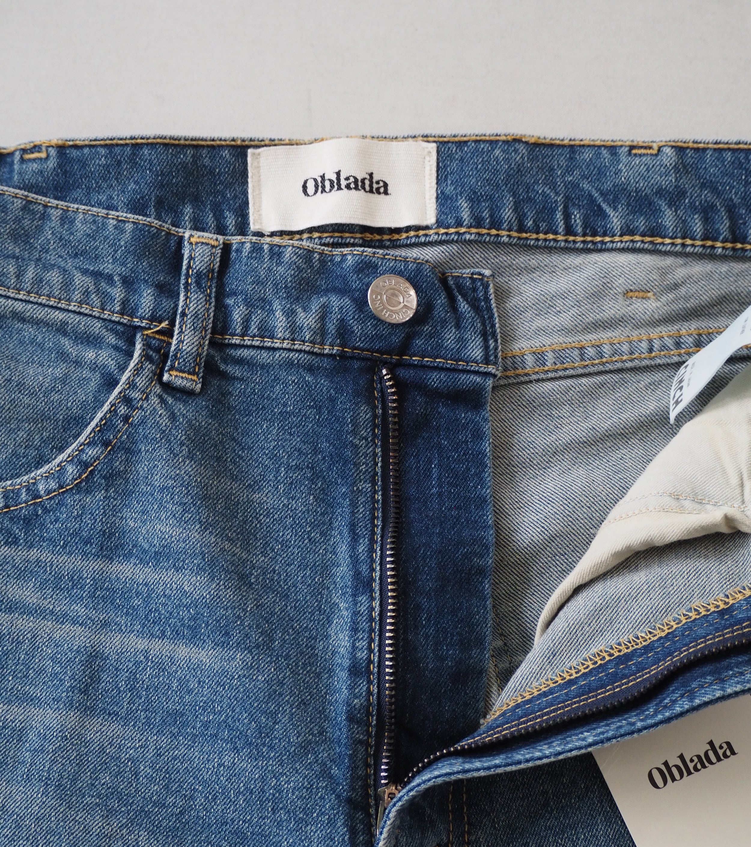 Oblada High Waist Cut-Off , Blue
