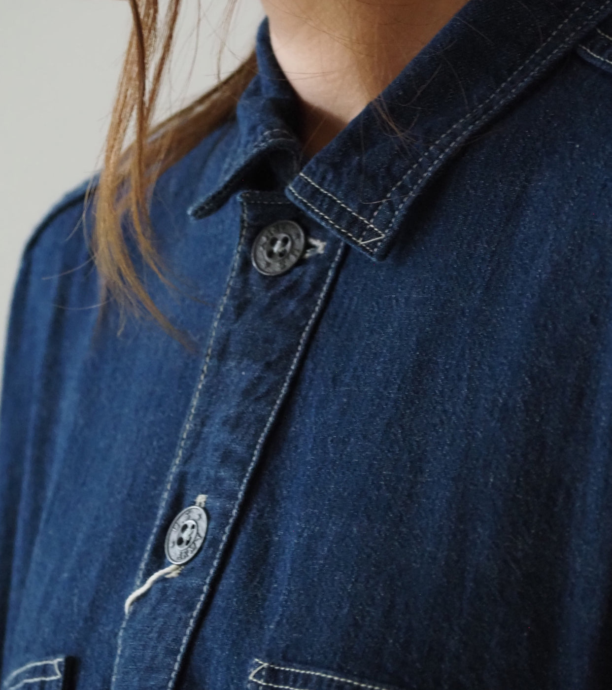 orslow Pullover Denim Dress , One Wash