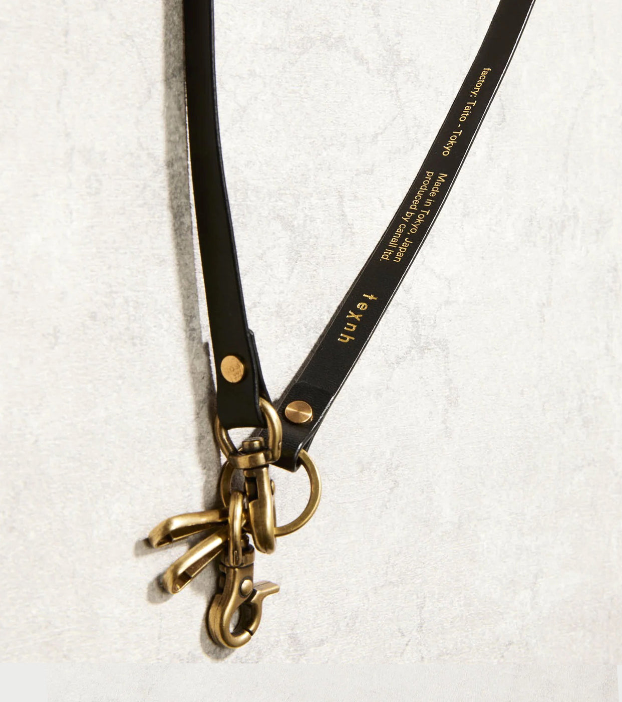 Texnh LEATHER LANYARD , Black