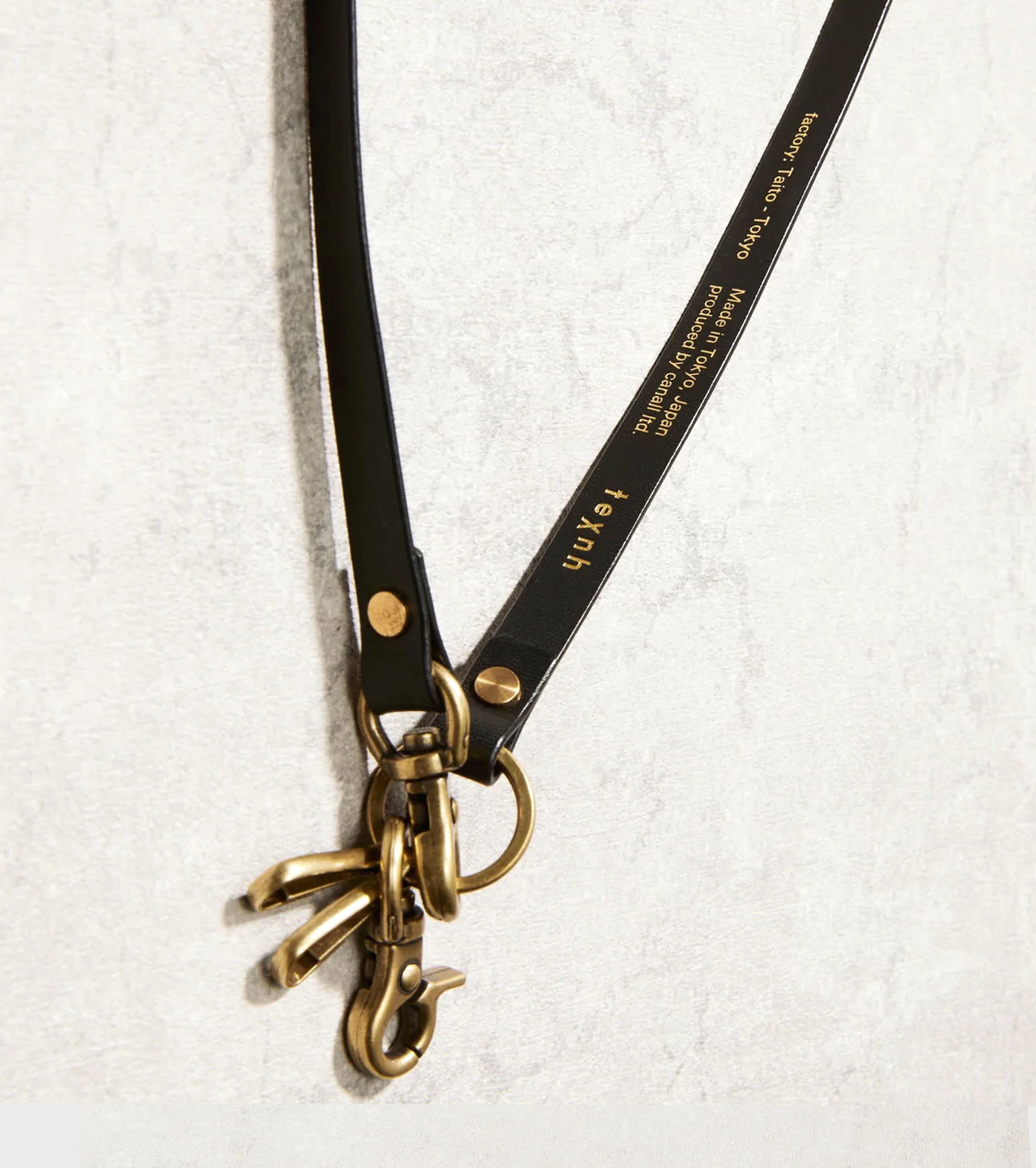 Texnh LEATHER LANYARD , Black