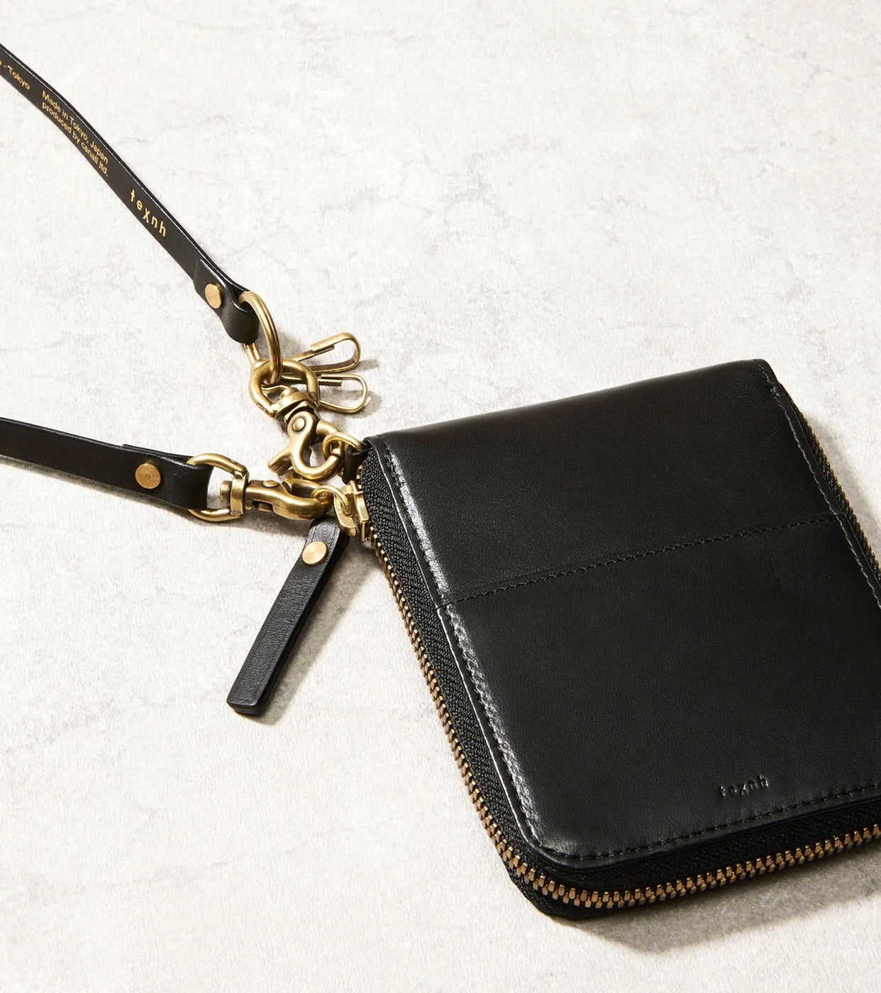Texnh LEATHER LANYARD , Black