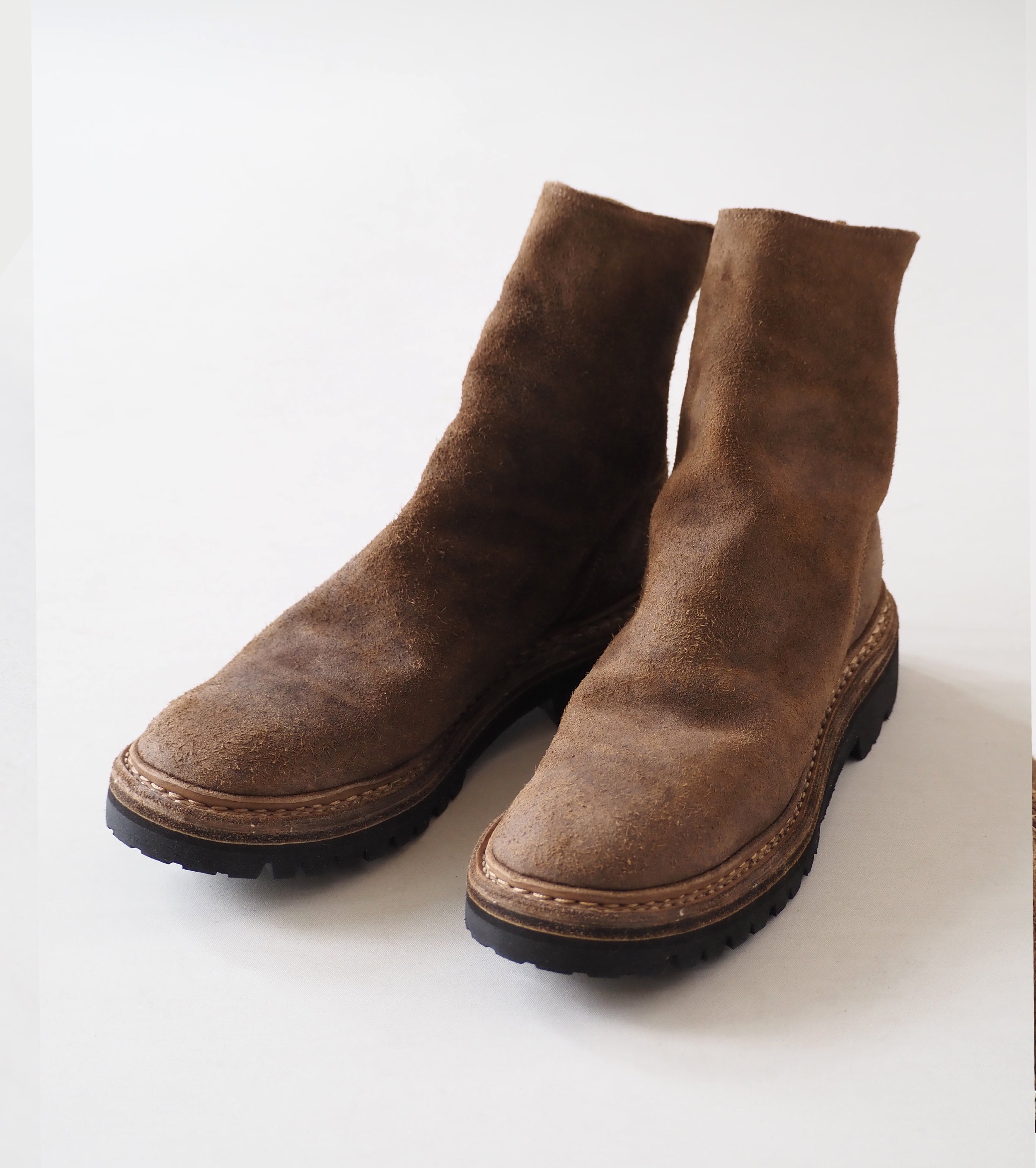 GUIDI Back Zip Boots  COMOLI Exclusive Color ,Beige