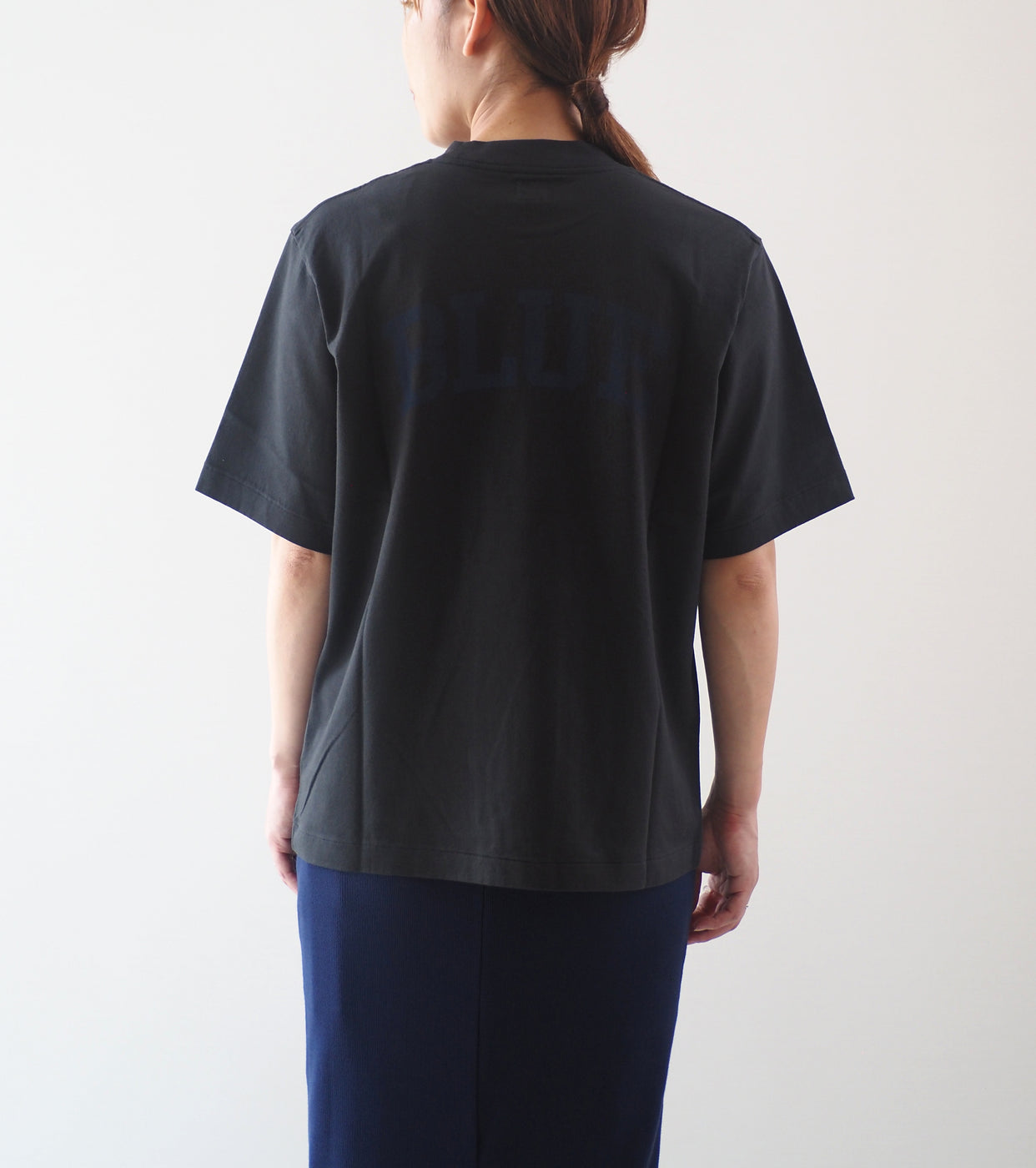 blurhms ROOT STOCK Navyblue Printed Tee shirt Standard ,Ink Black