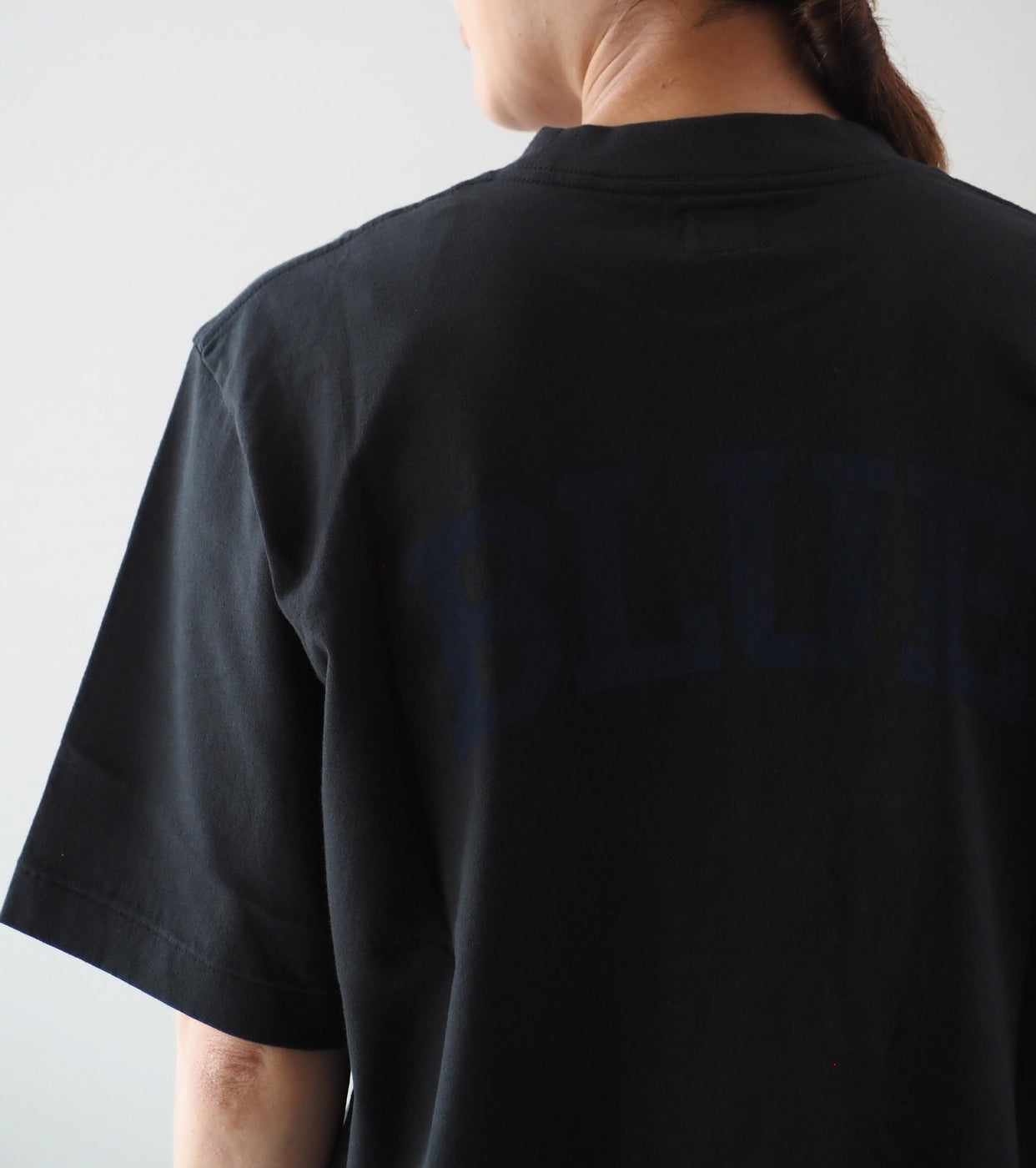 blurhms ROOT STOCK Navyblue Printed Tee shirt Standard ,Ink Black