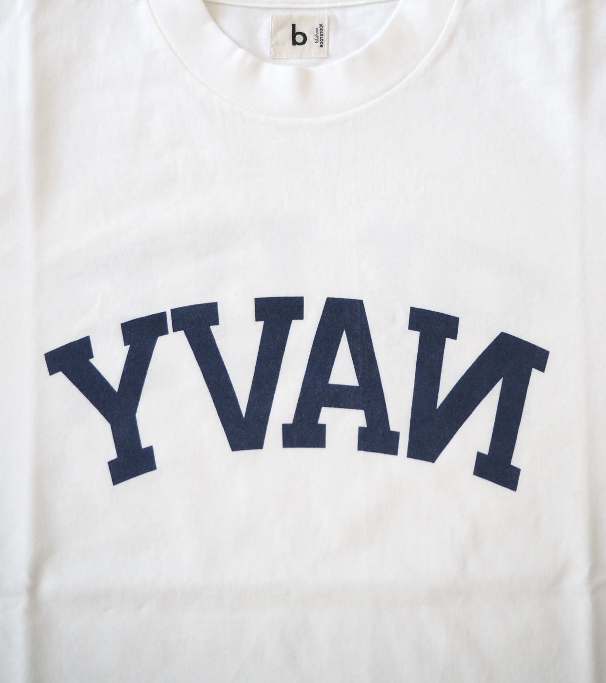 blurhms ROOT STOCK Navyblue Printed Tee shirt Standard , White