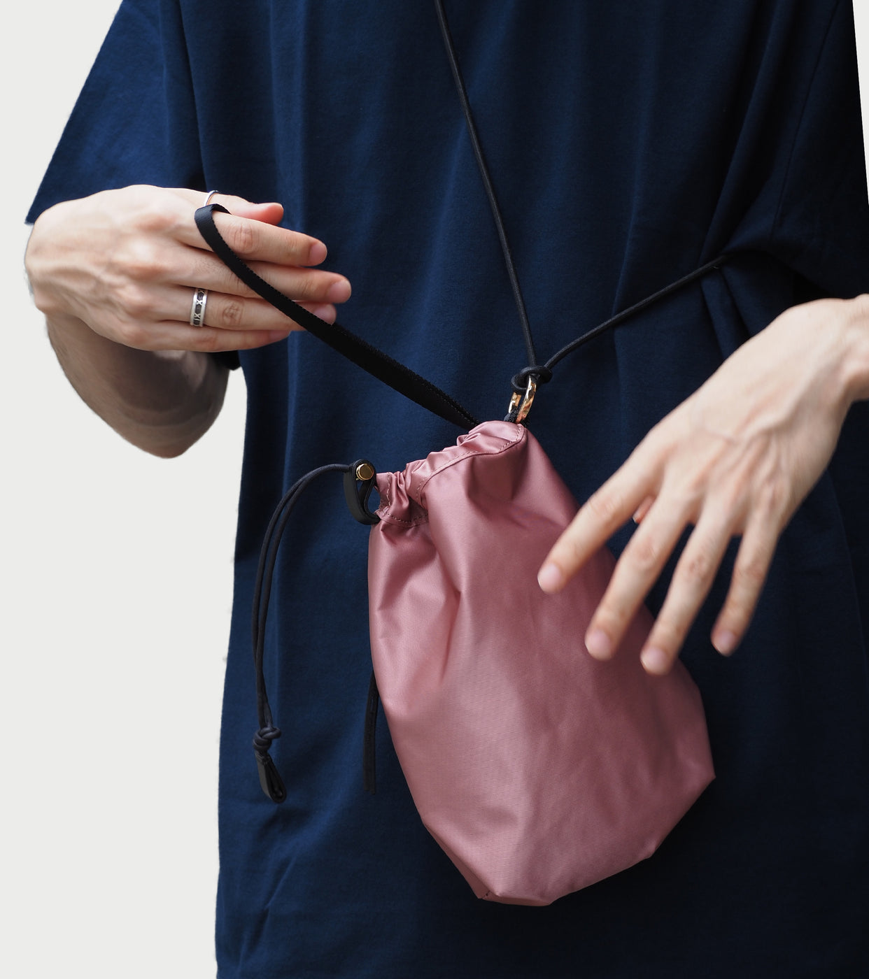 Texnh CLASSIC DRAWSTRING POUCH , Pink
