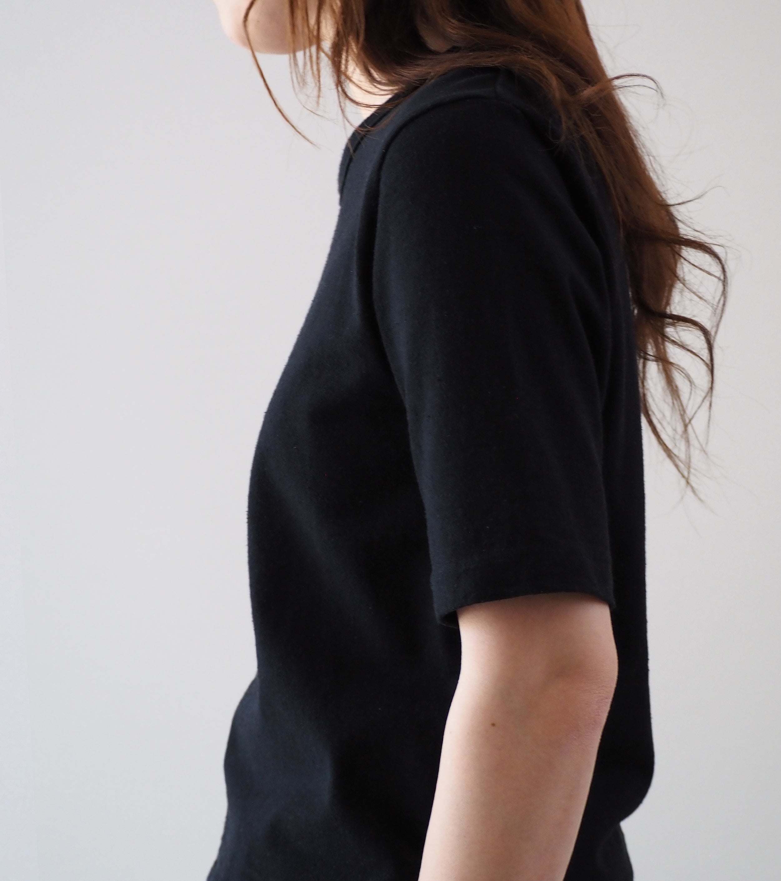 blurhms CO/SILK NEP COMPACT TEE , Black