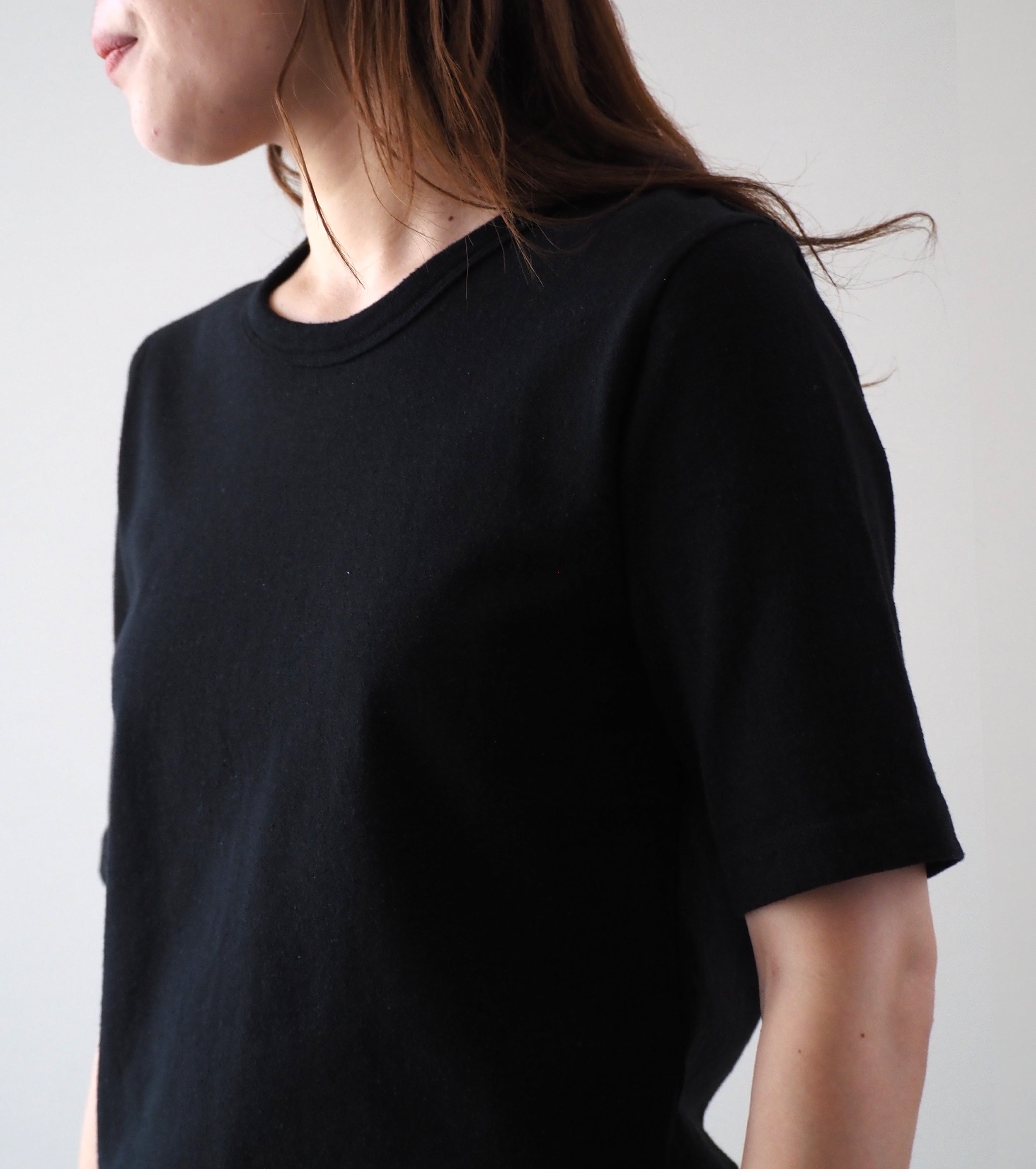 blurhms CO/SILK NEP COMPACT TEE , Black