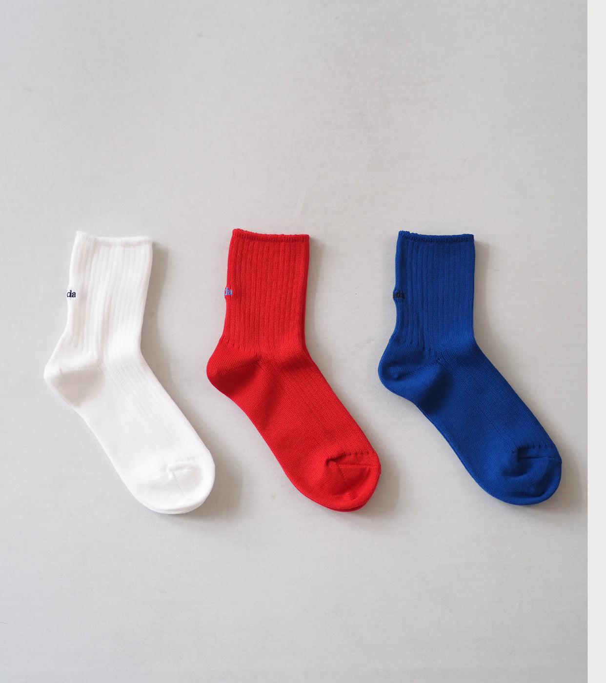 Oblada PACK SHORT SOCKS , Wht Red Blue