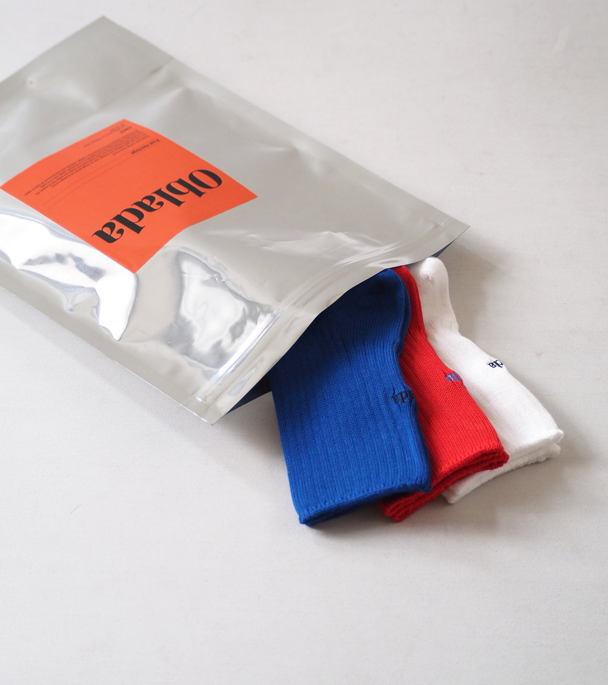 Oblada PACK SHORT SOCKS , Wht Red Blue
