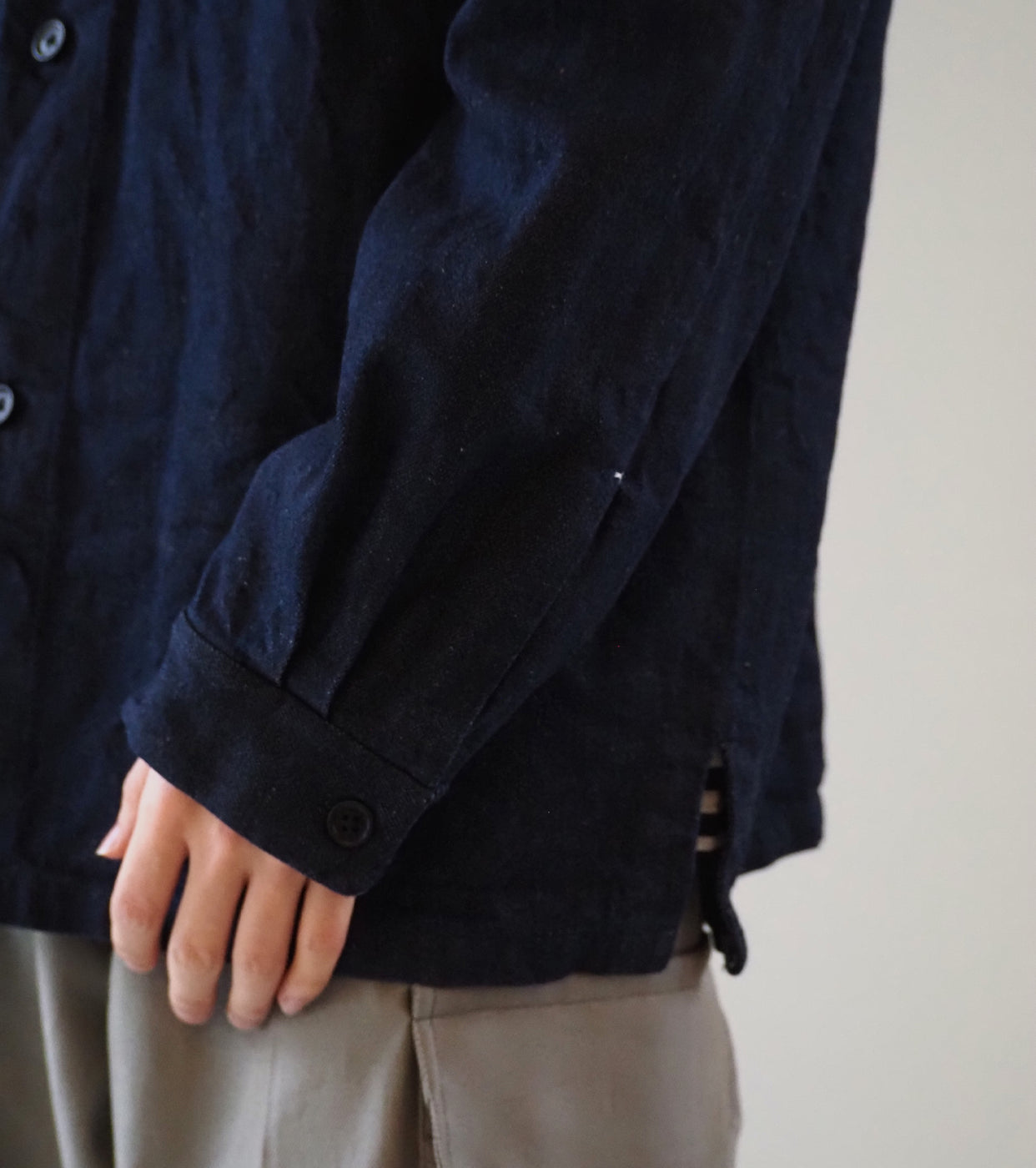 YAECA CANVAS DESIGN Stand Collar Denim Jacket, Twill