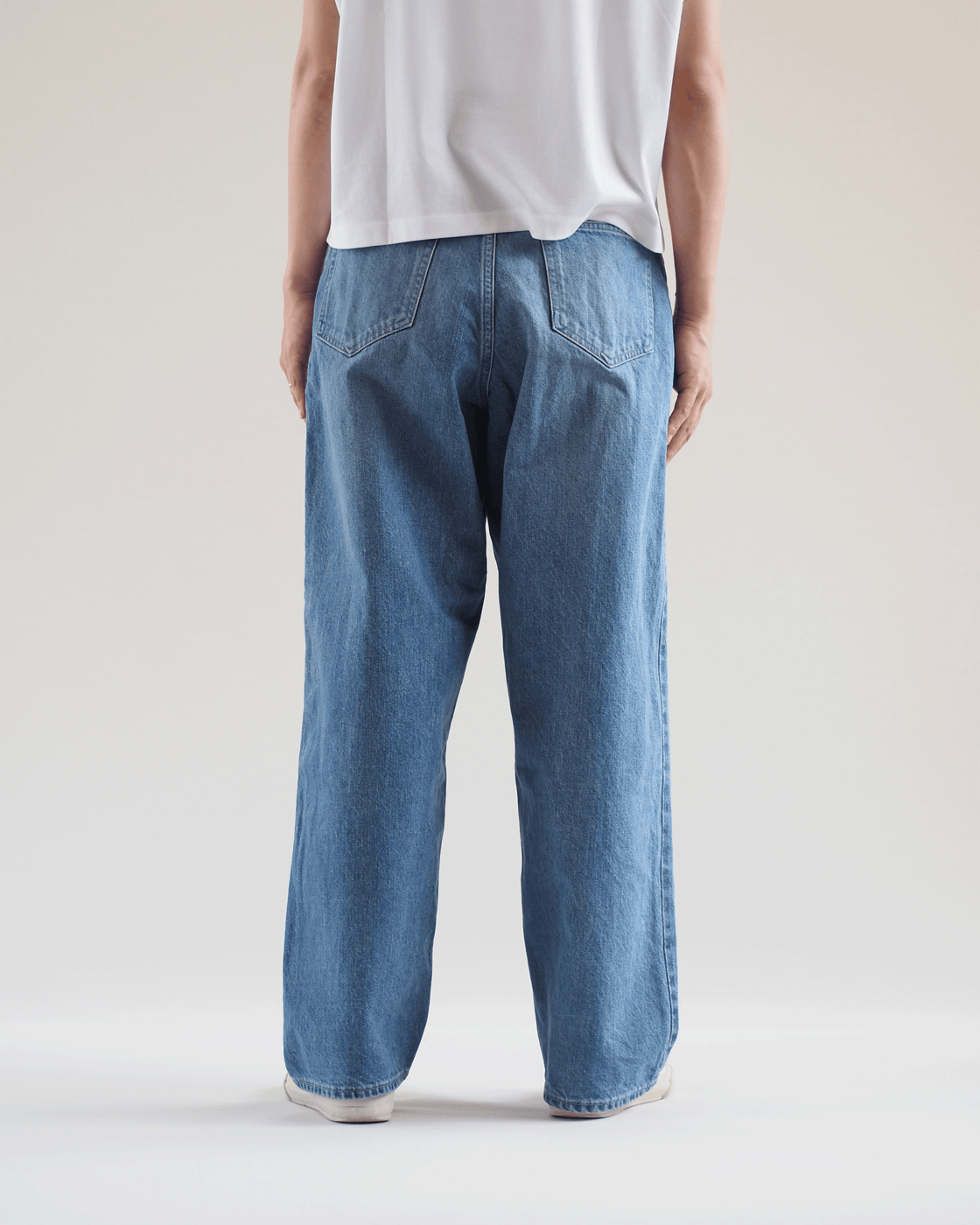 13.5 oz Selvage Denim Pants Wide,Used Indigo