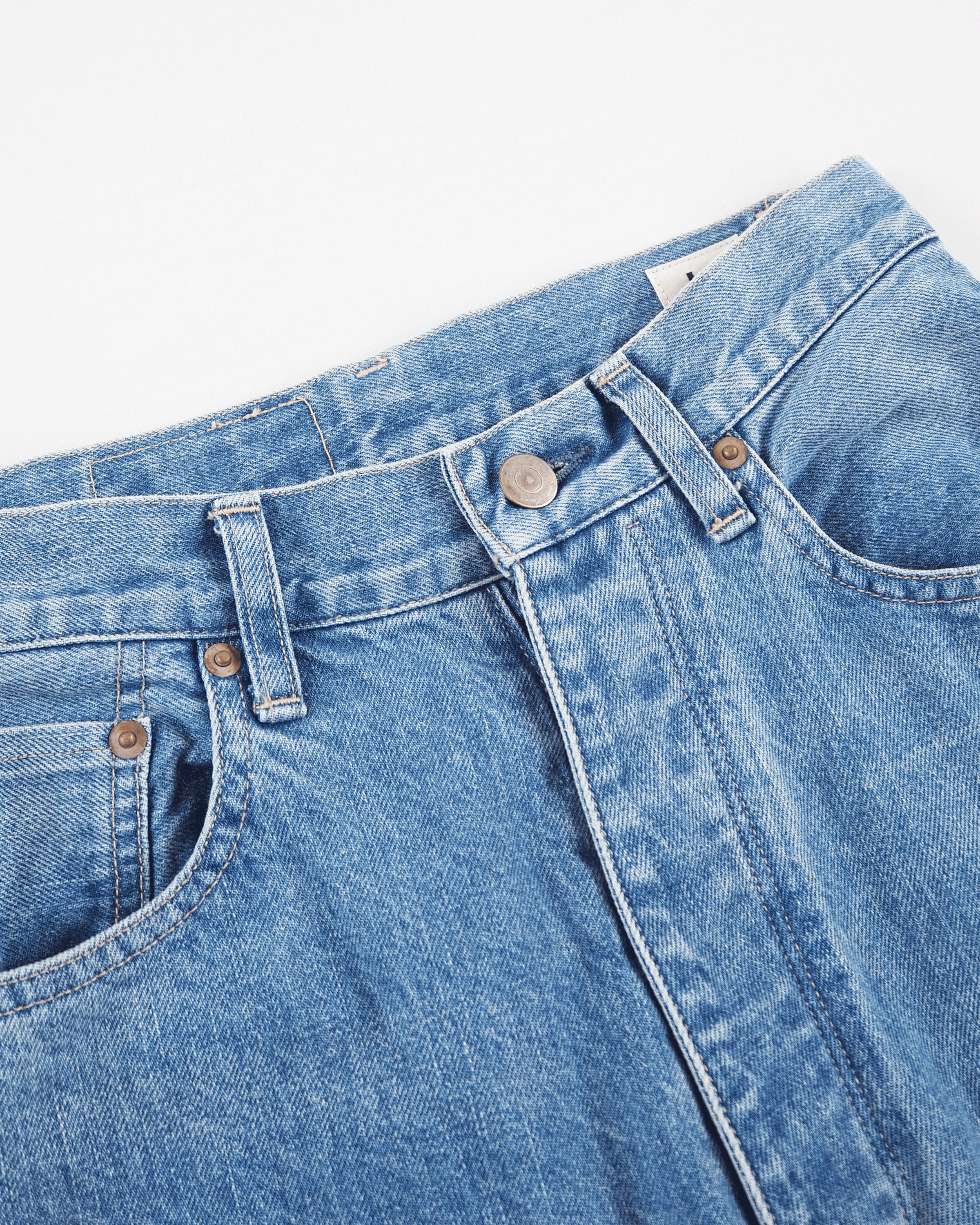 13.5 oz Selvage Denim Pants Wide,Used Indigo
