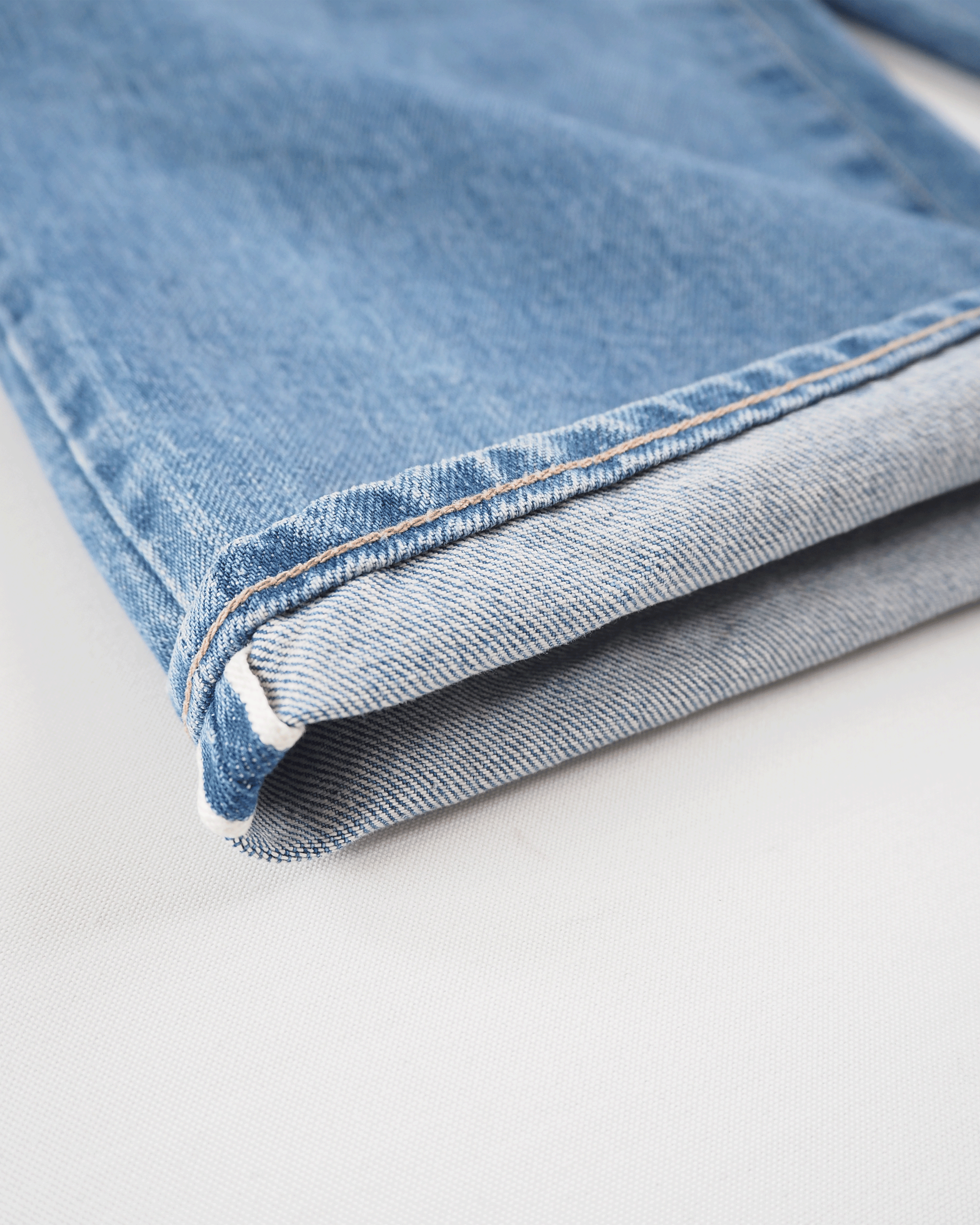 13.5 oz Selvage Denim Pants Wide,Used Indigo