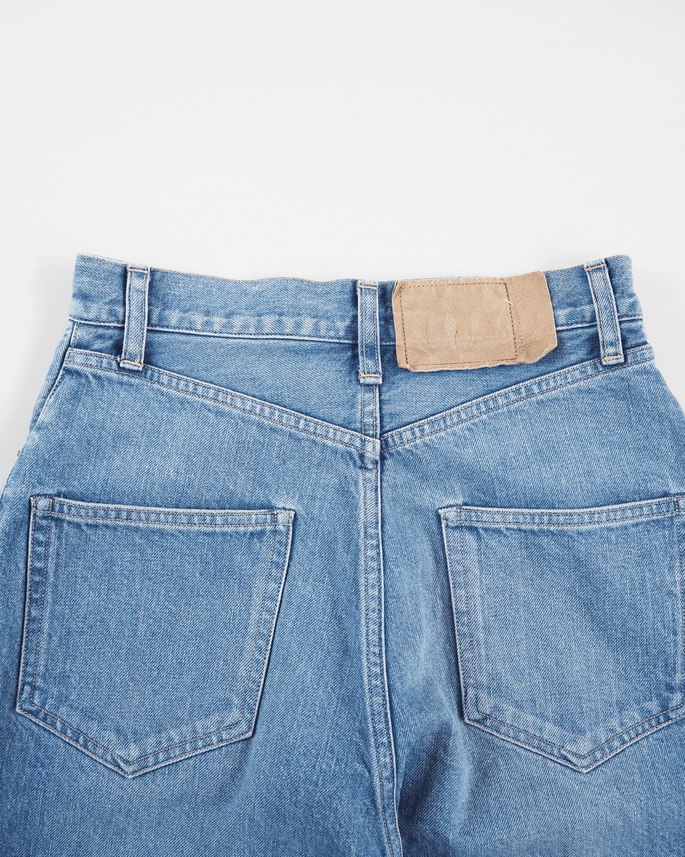 13.5 oz Selvage Denim Pants Wide,Used Indigo