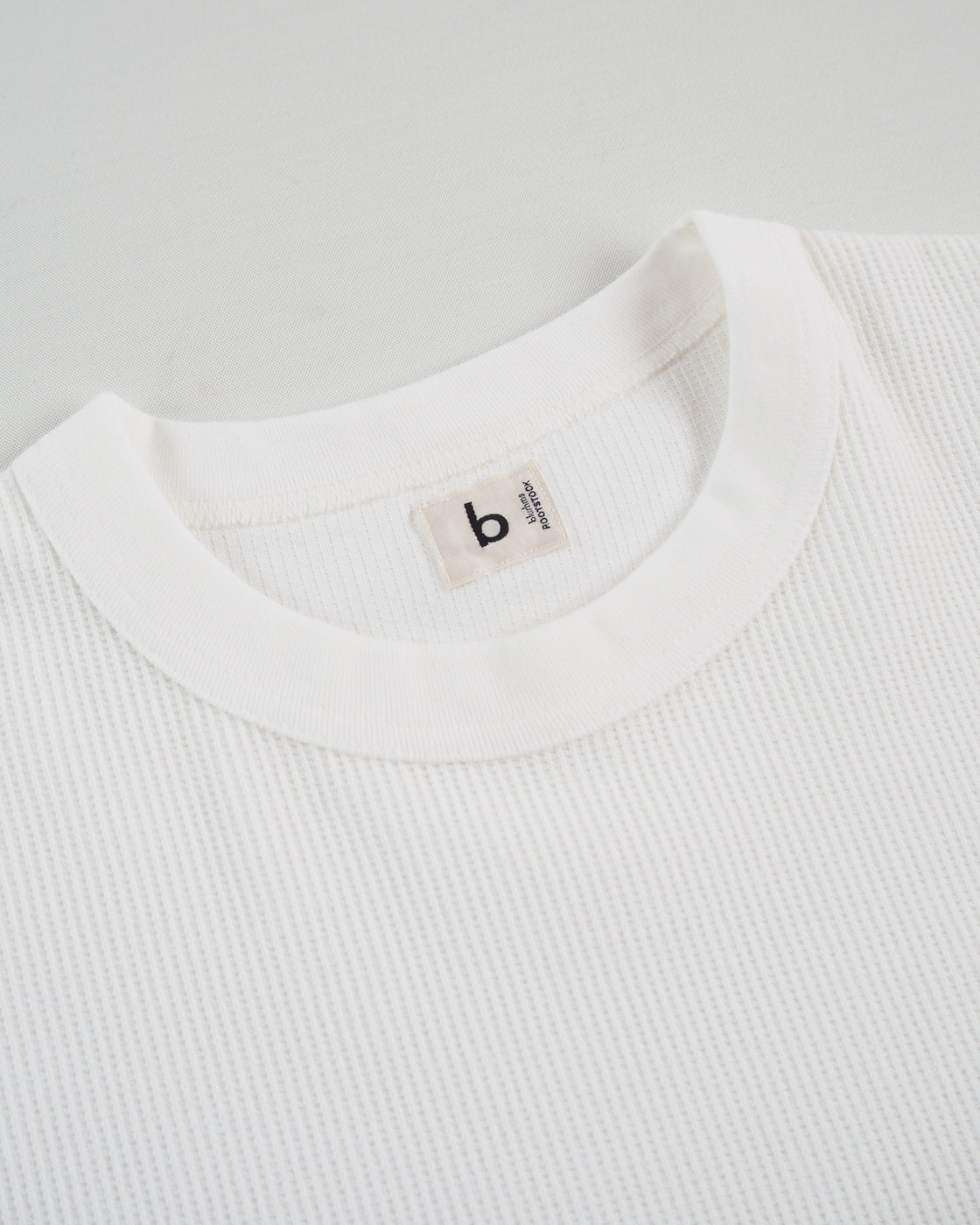 Rough&Smooth Thermal Crew-neck L/S Tee,White