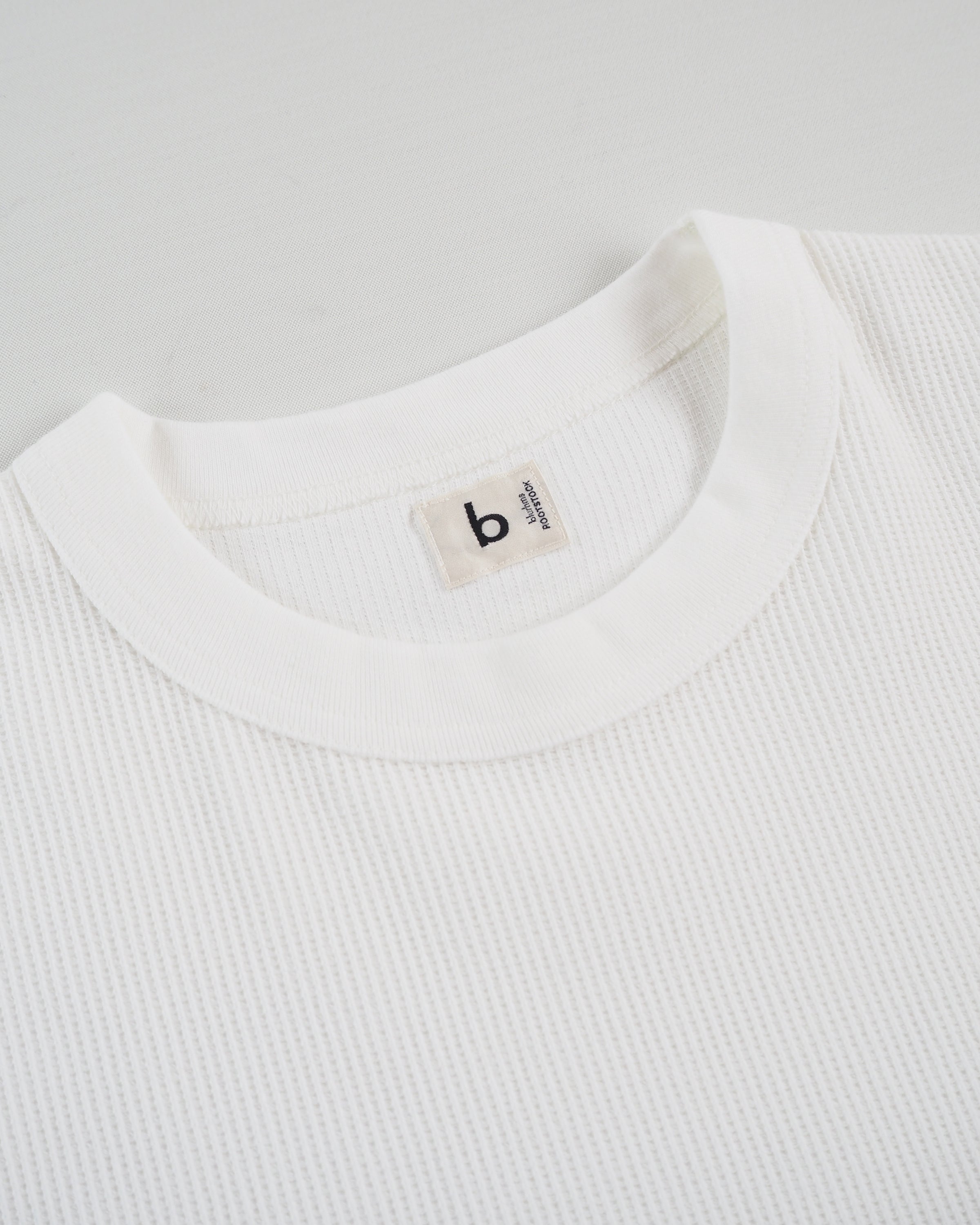 Rough&Smooth Thermal Crew-neck L/S Tee,White
