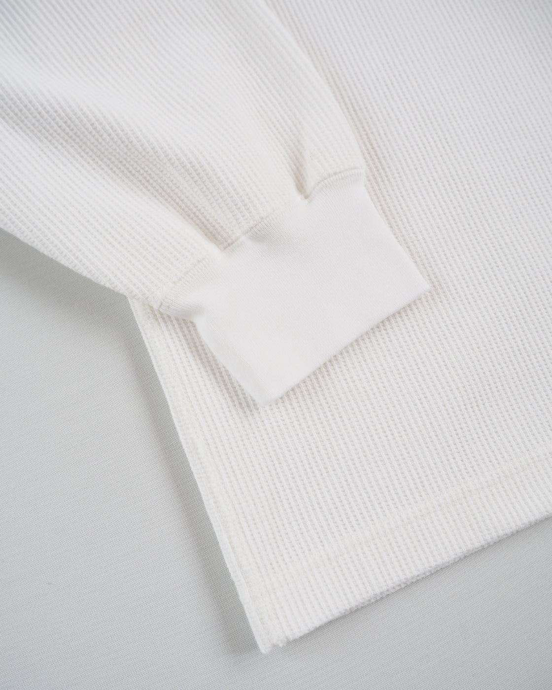 Rough&Smooth Thermal Crew-neck L/S Tee,White