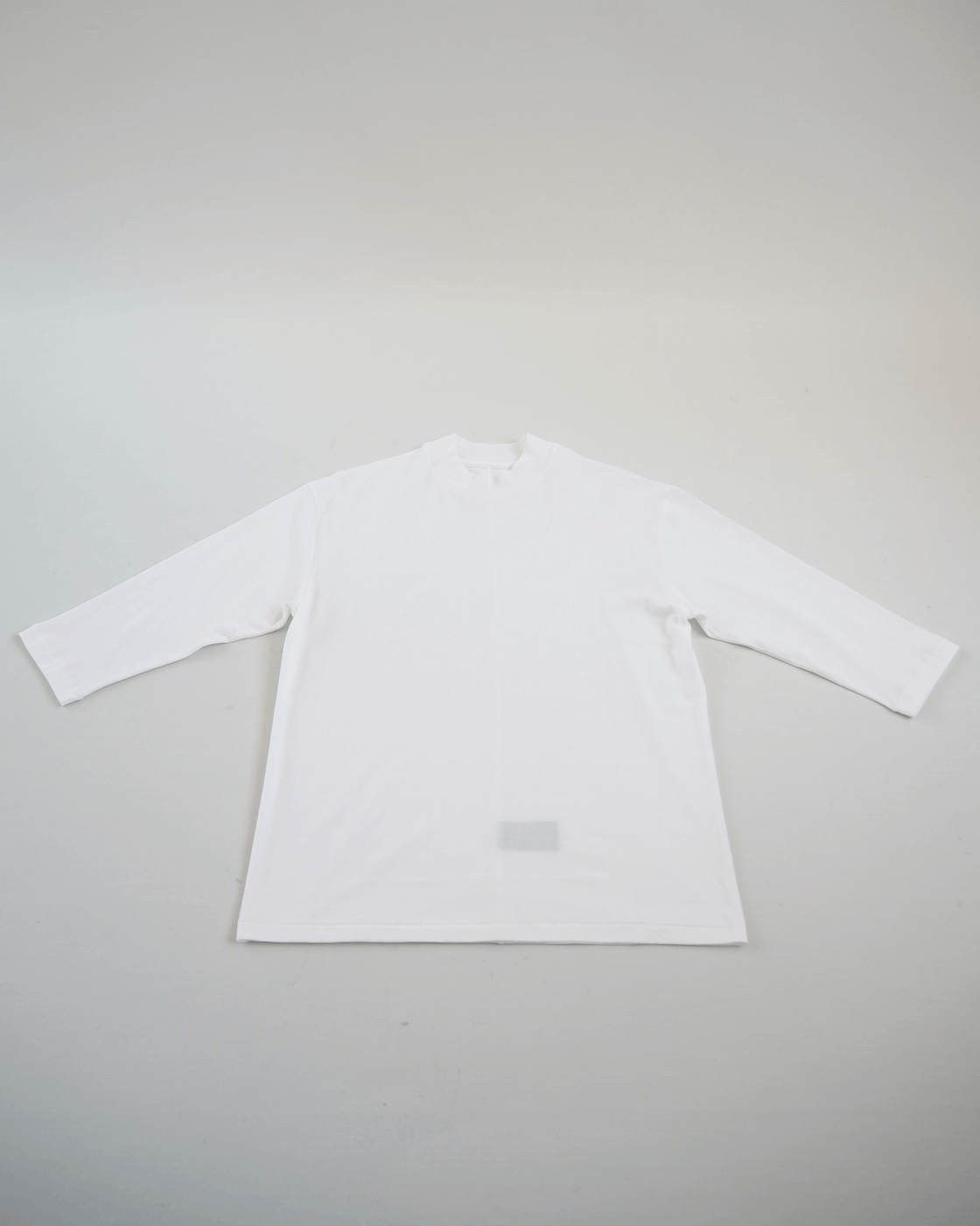Mock Neck 3/4 Sleeve Tee,White