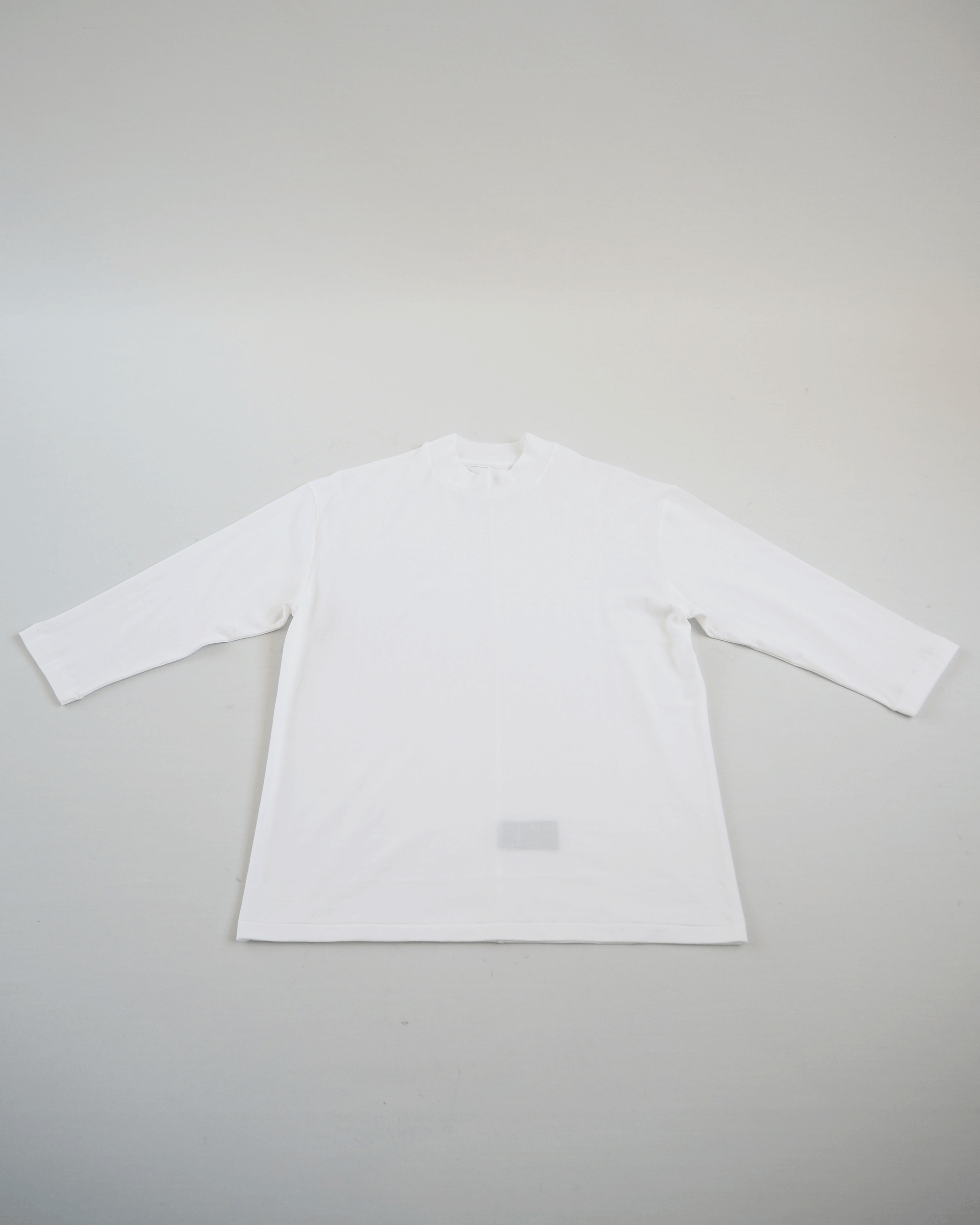 Mock Neck 3/4 Sleeve Tee,White