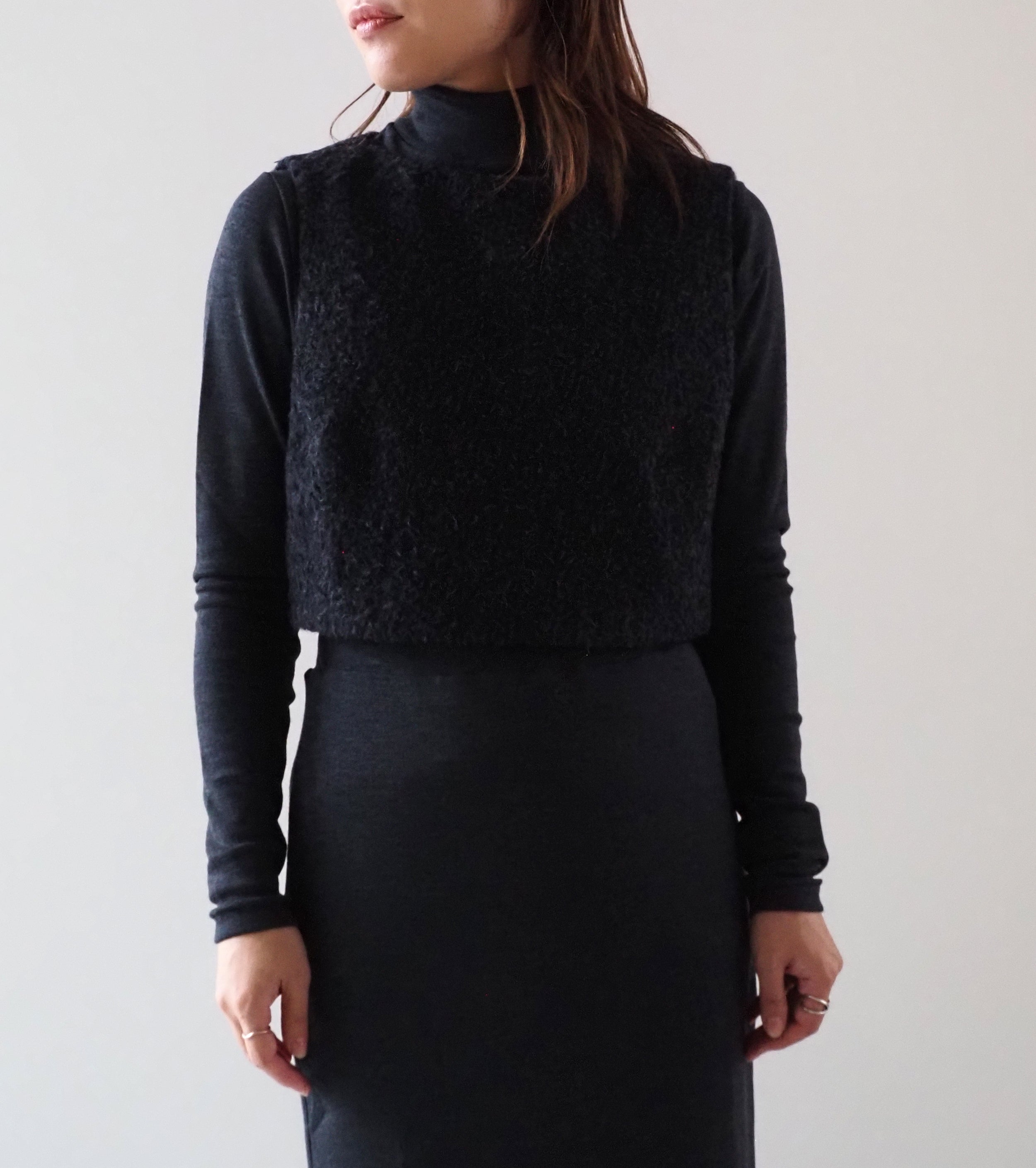 blurhms Brushed Wool Vest,Heather Charcoal