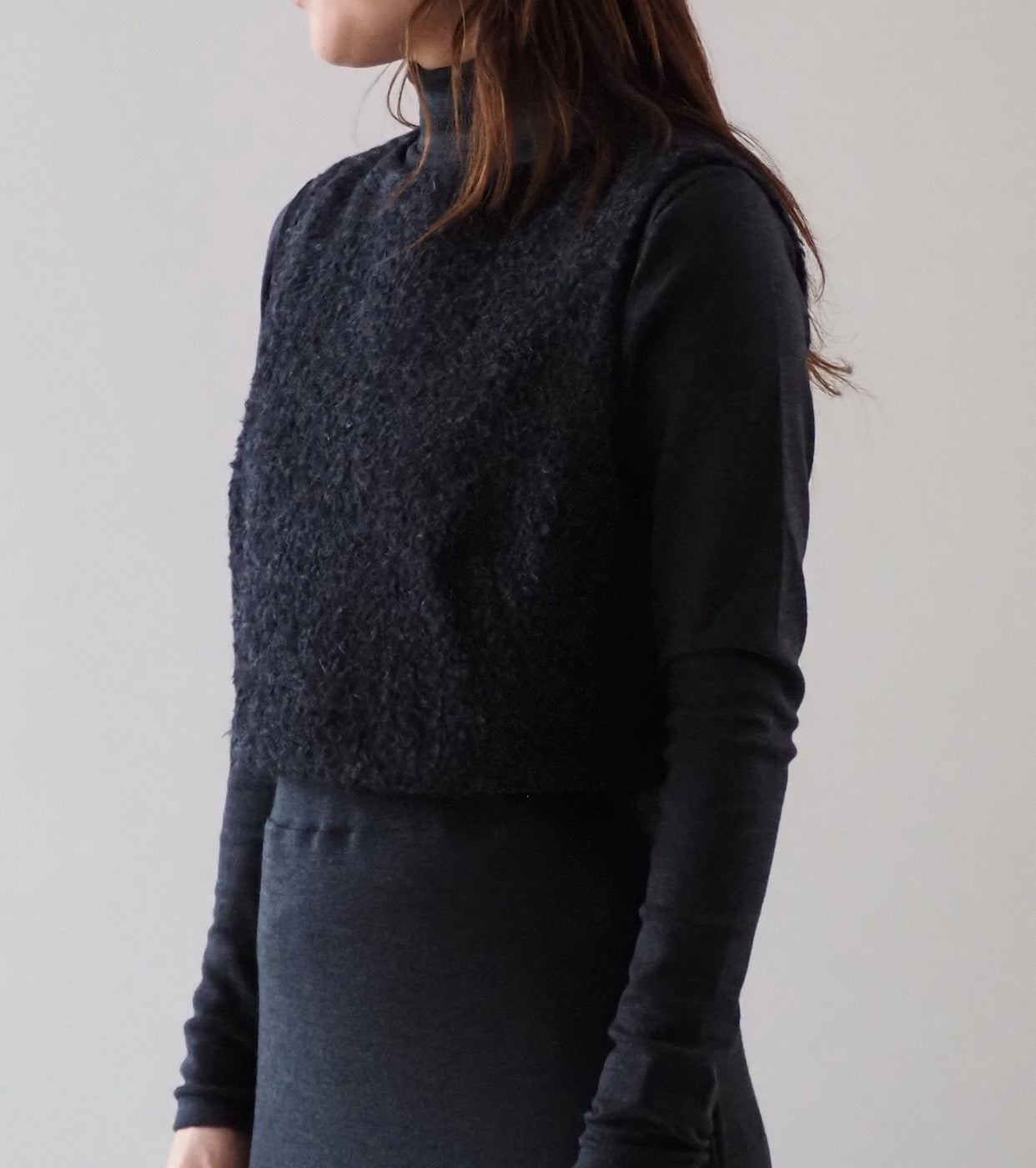 blurhms Brushed Wool Vest,Heather Charcoal