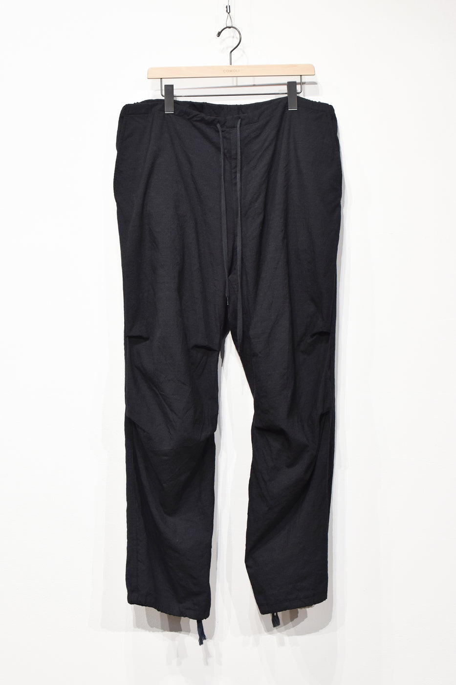 Wool Knee Tucked Pants, Charcoal