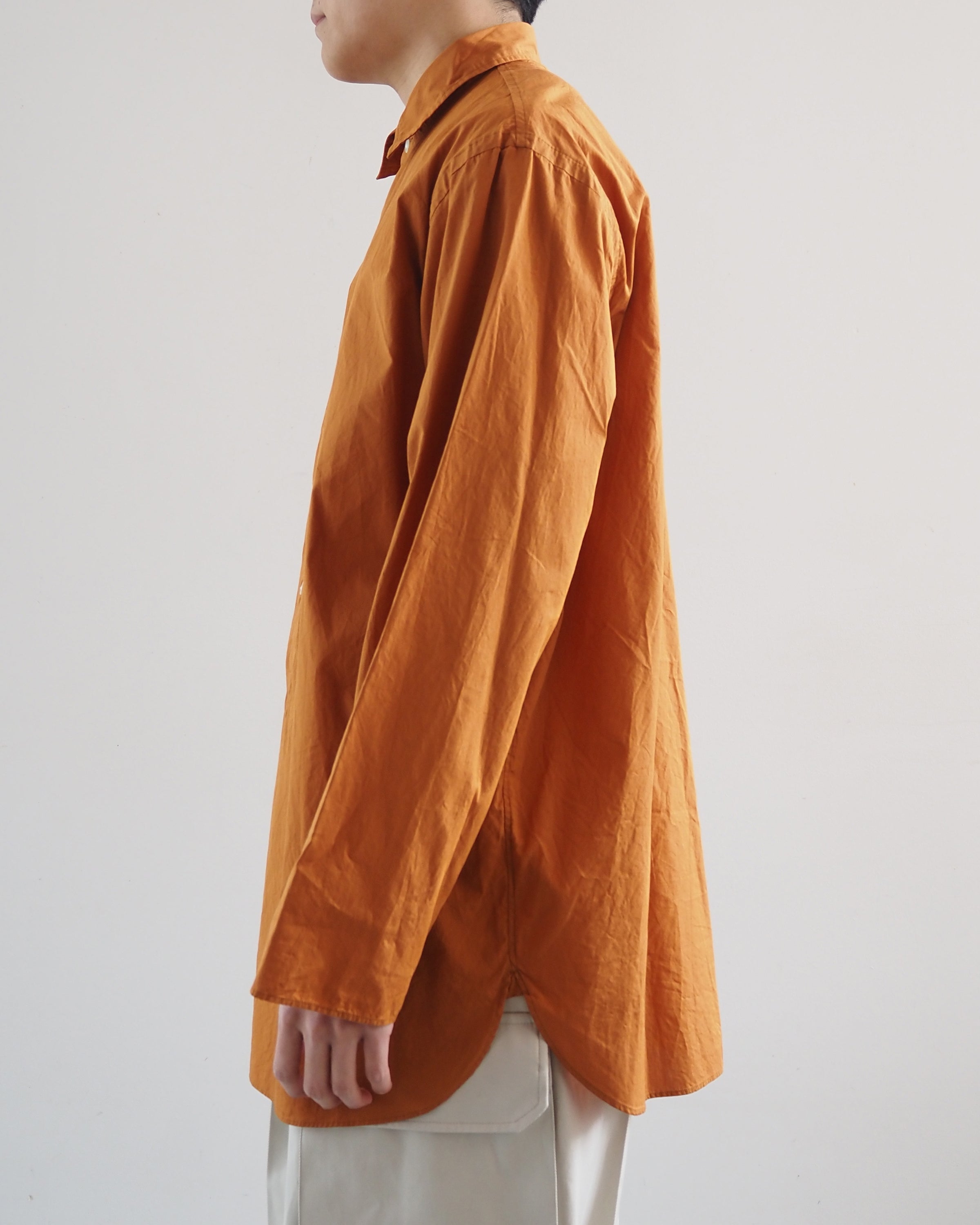 Chambray Cuffless Shirt, Terracotta