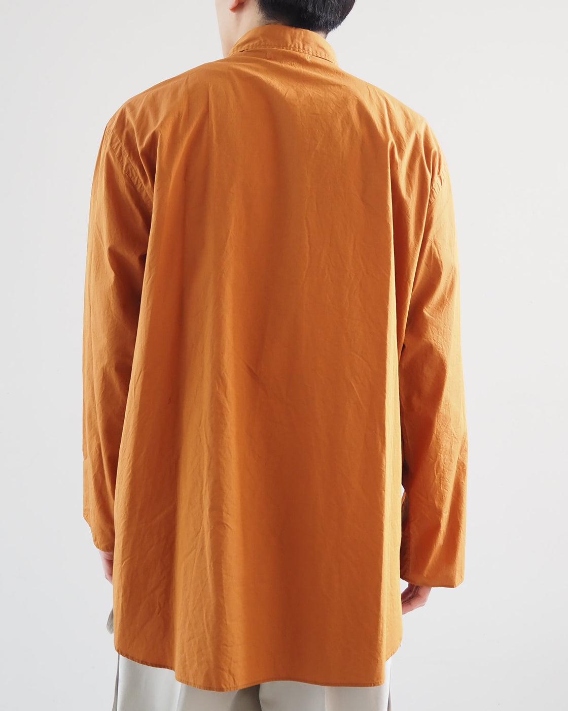 Chambray Cuffless Shirt, Terracotta