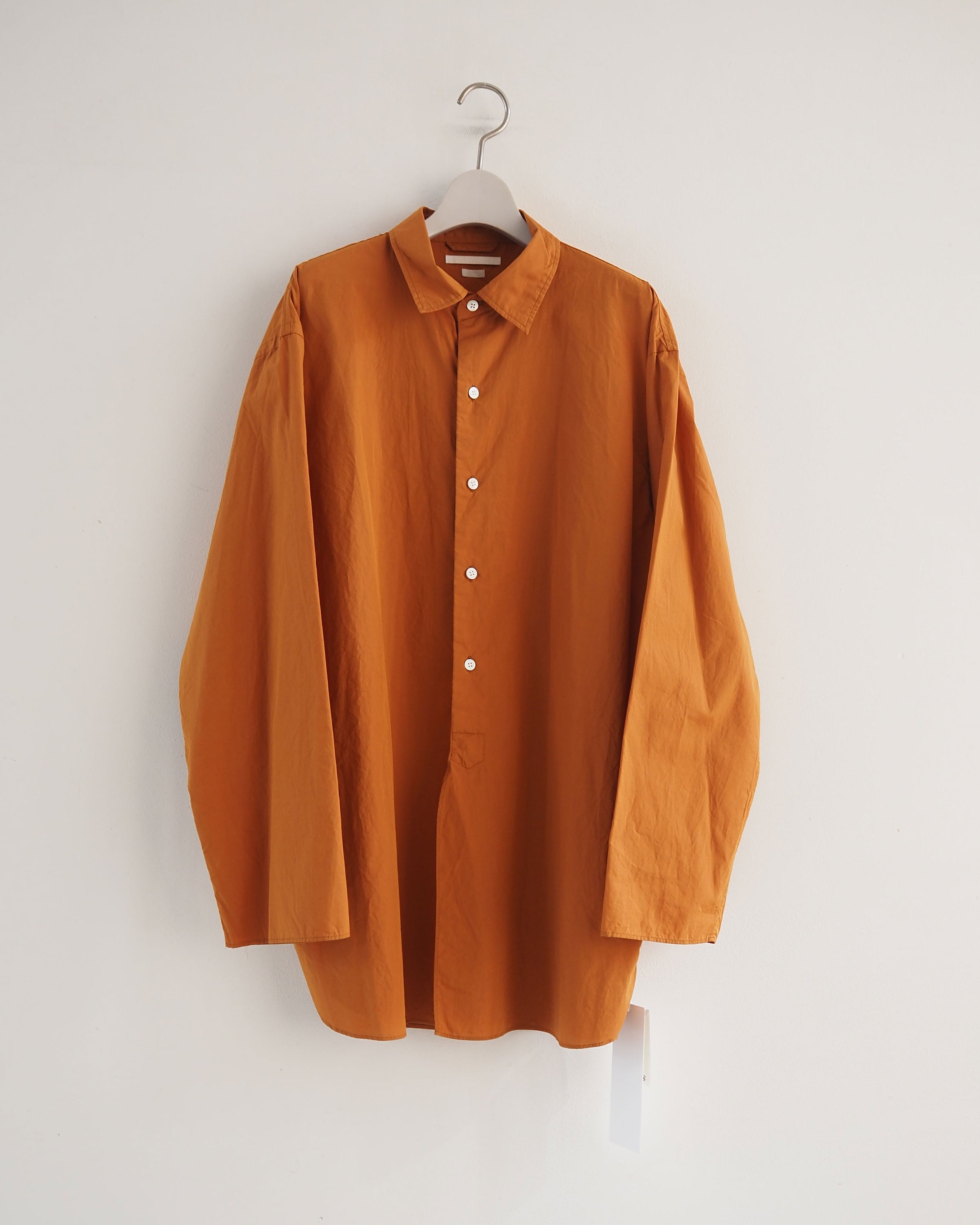 Chambray Cuffless Shirt, Terracotta