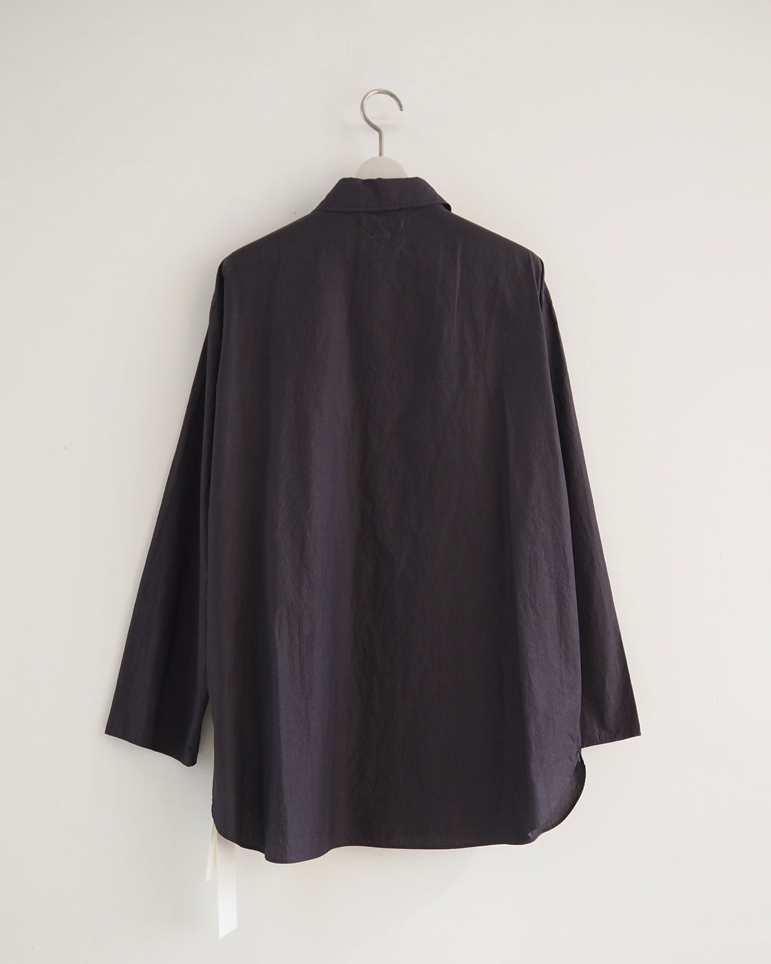 Chambray Cuffless Shirt, Charcoal