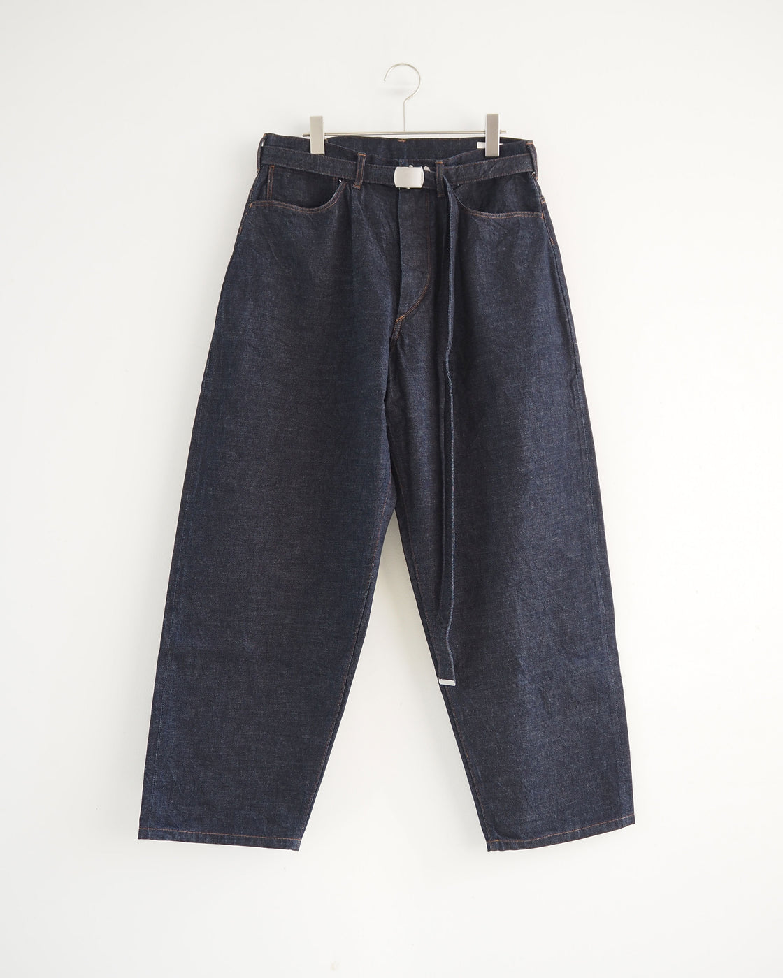 12.9oz Selvage Denim GI-belt Pants, Indigo