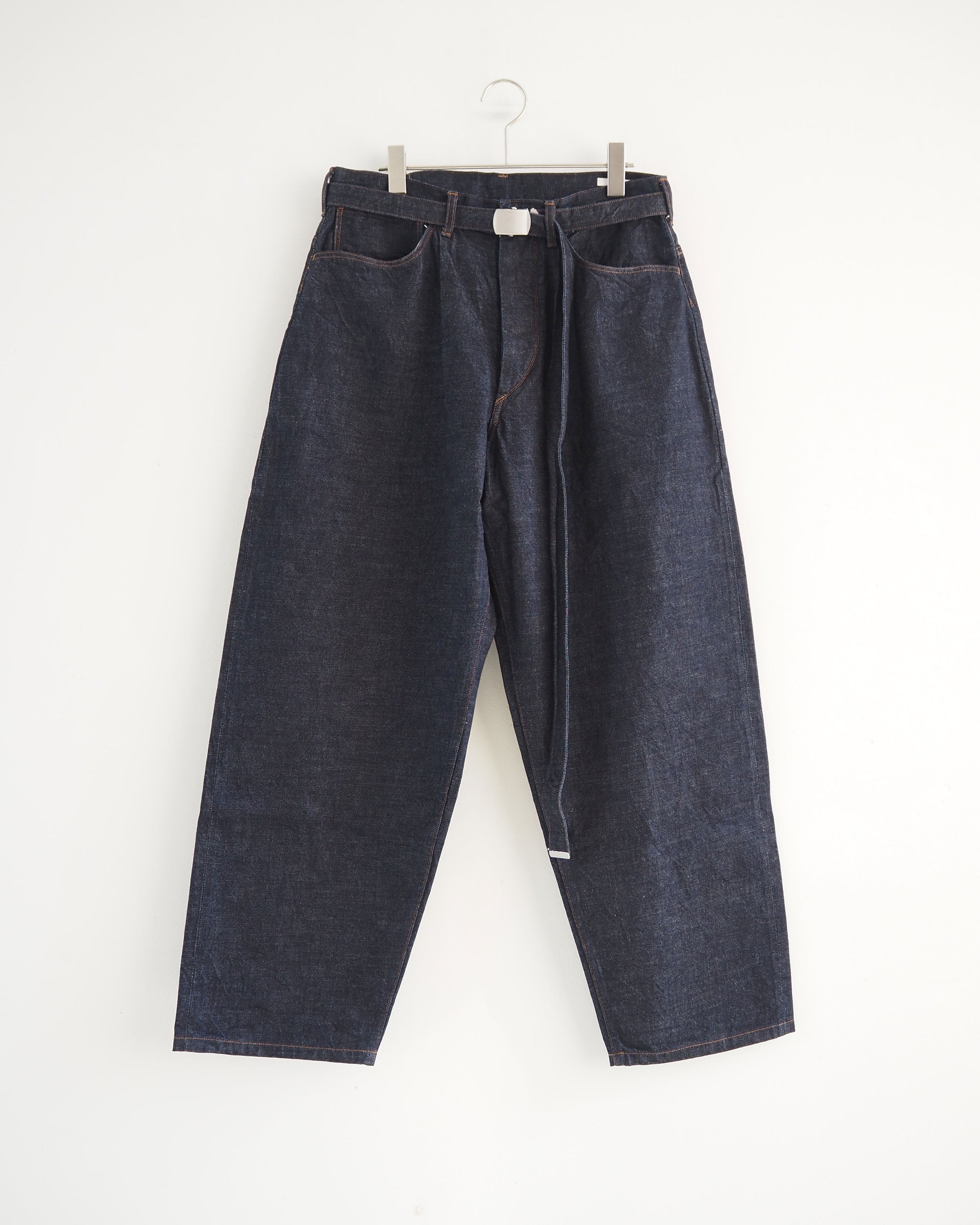 12.9oz Selvage Denim GI-belt Pants, Indigo